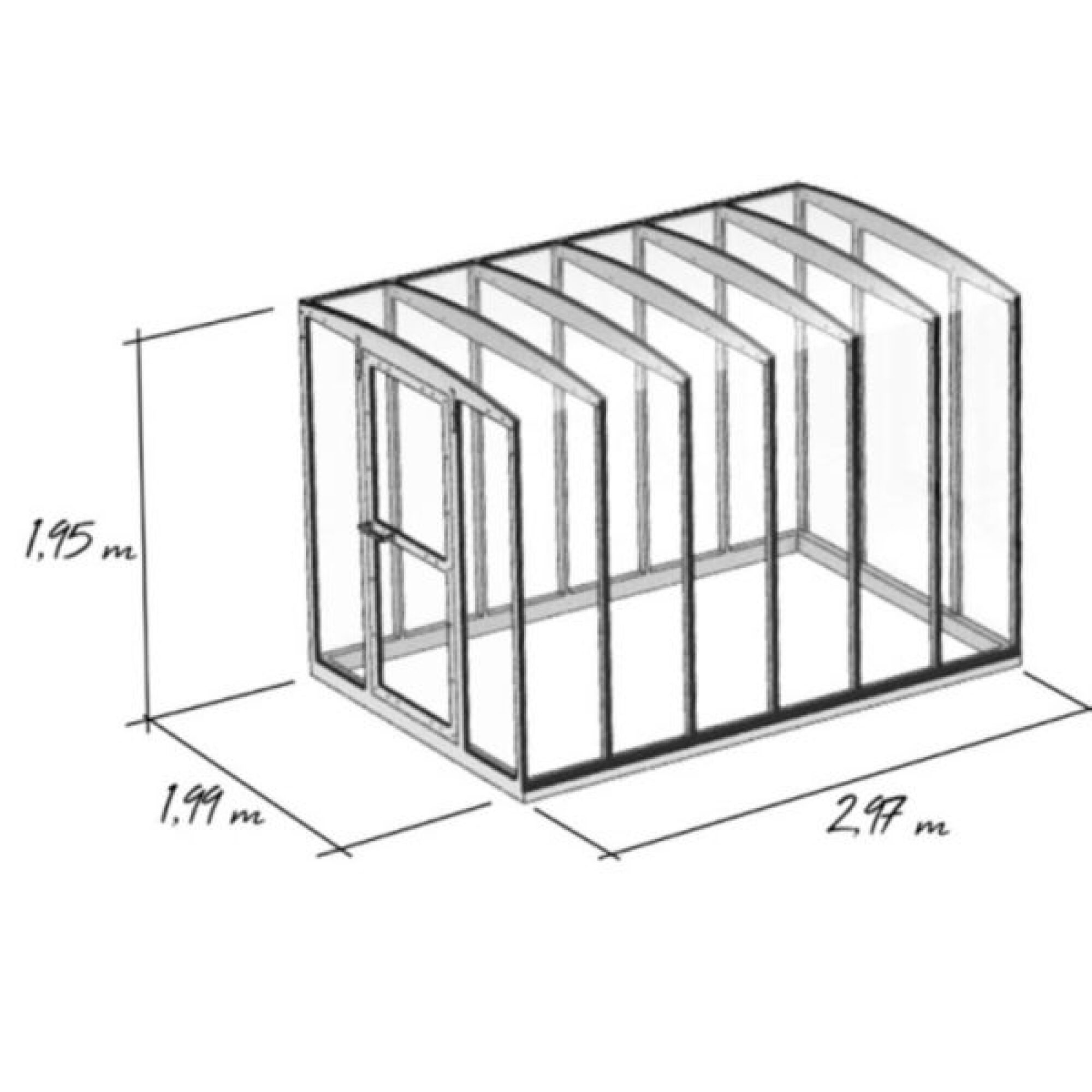 Serre de jardin en bois Ulysse 6m² dans le Var
