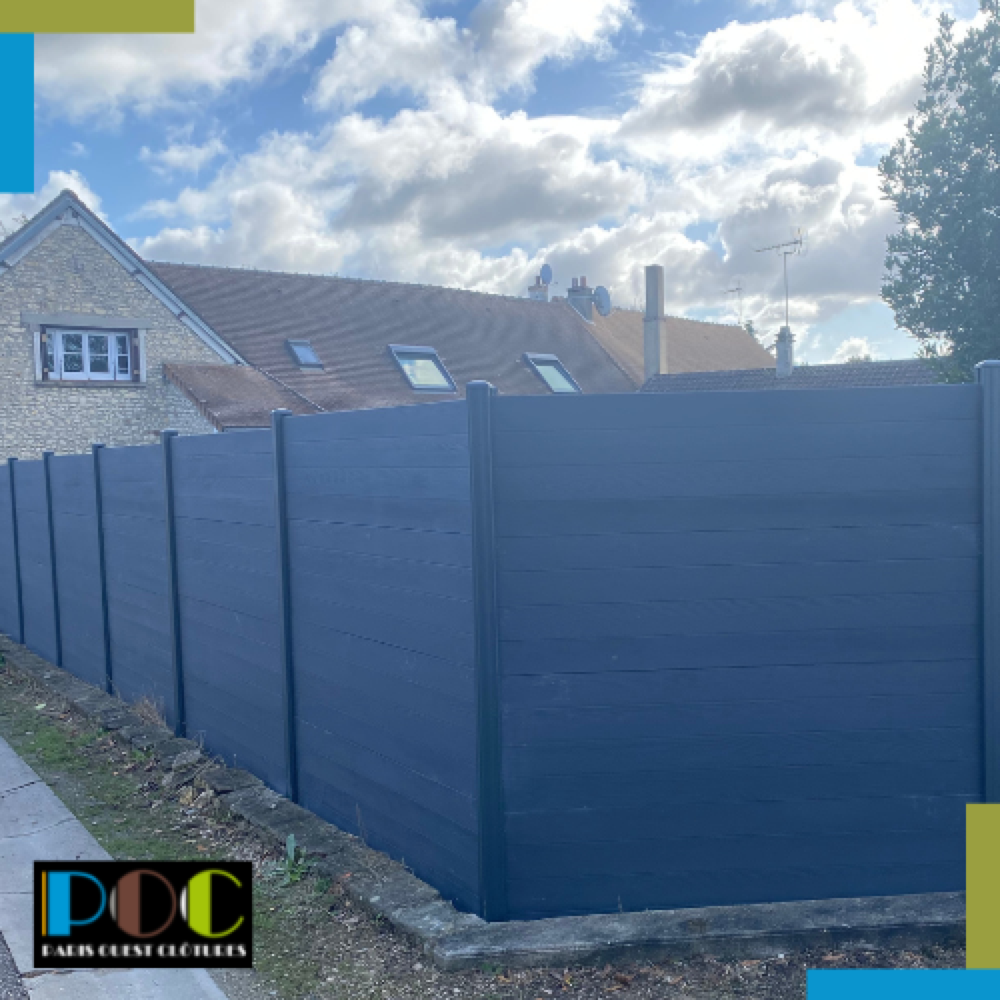 Fourniture et pose de clôtures béton double faces