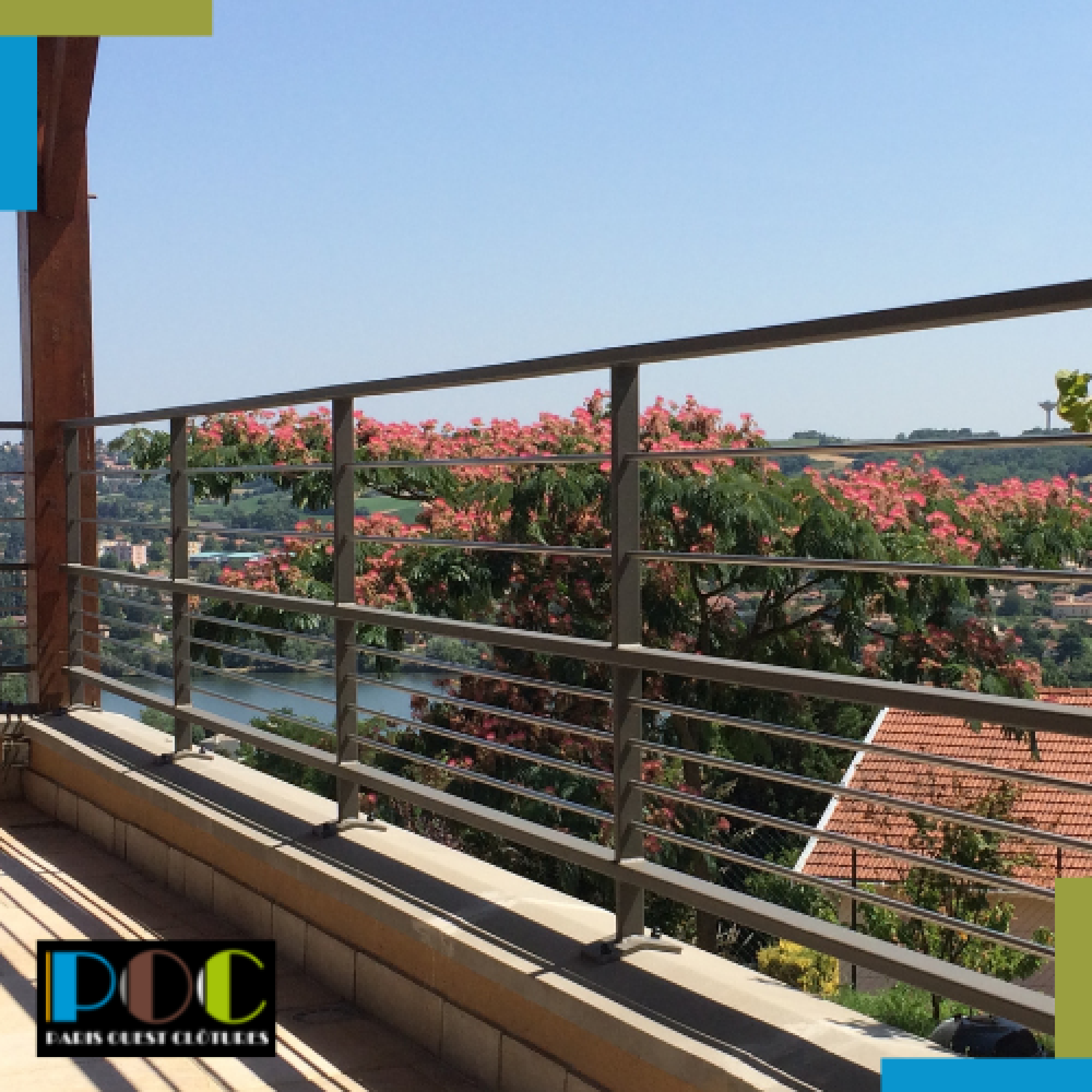 Fourniture et pose de garde-corps en aluminium