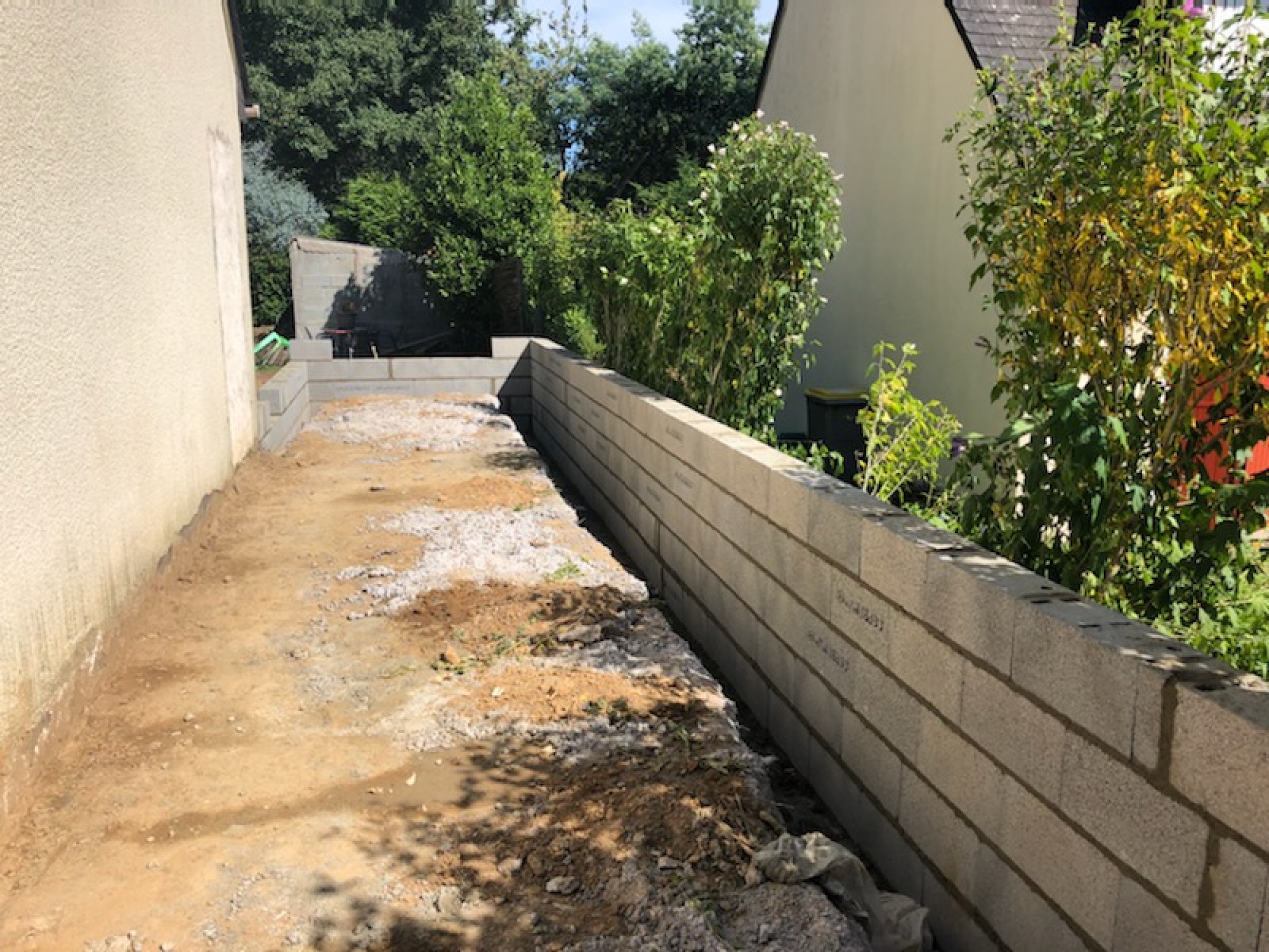 Installation de muret