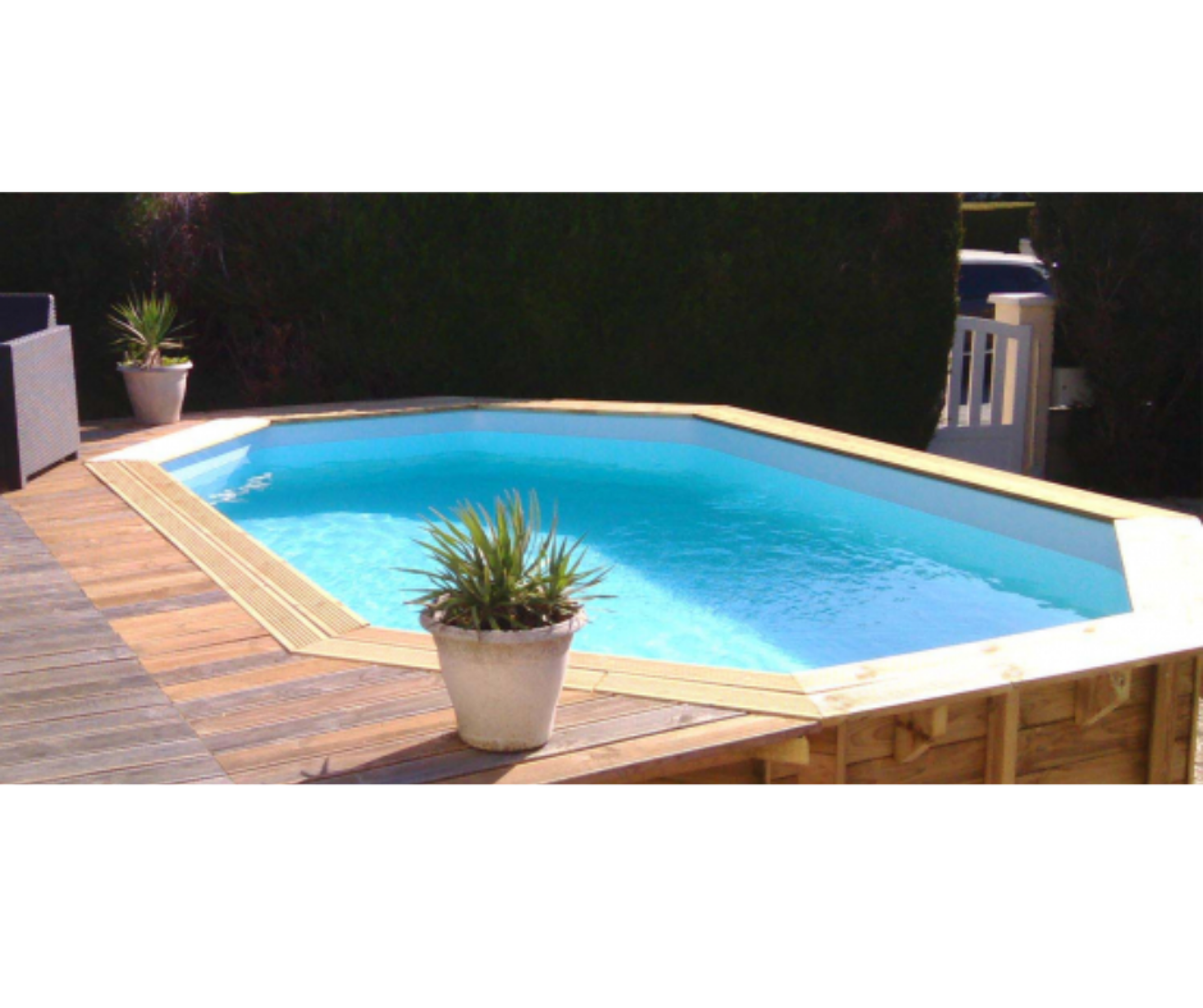 Piscine bois 4.36 X 3.35 X H 1.27