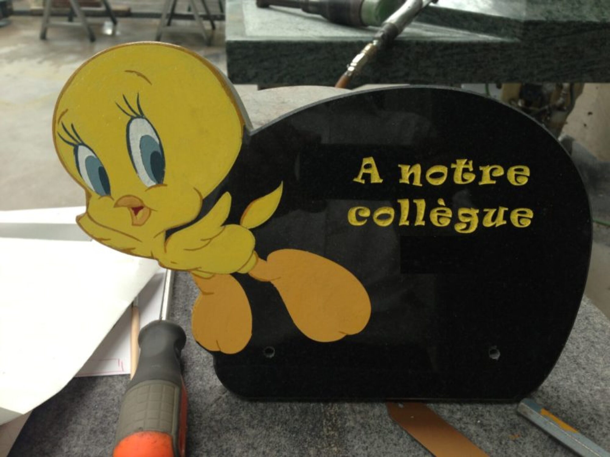 Plaque funéraire personnalisée