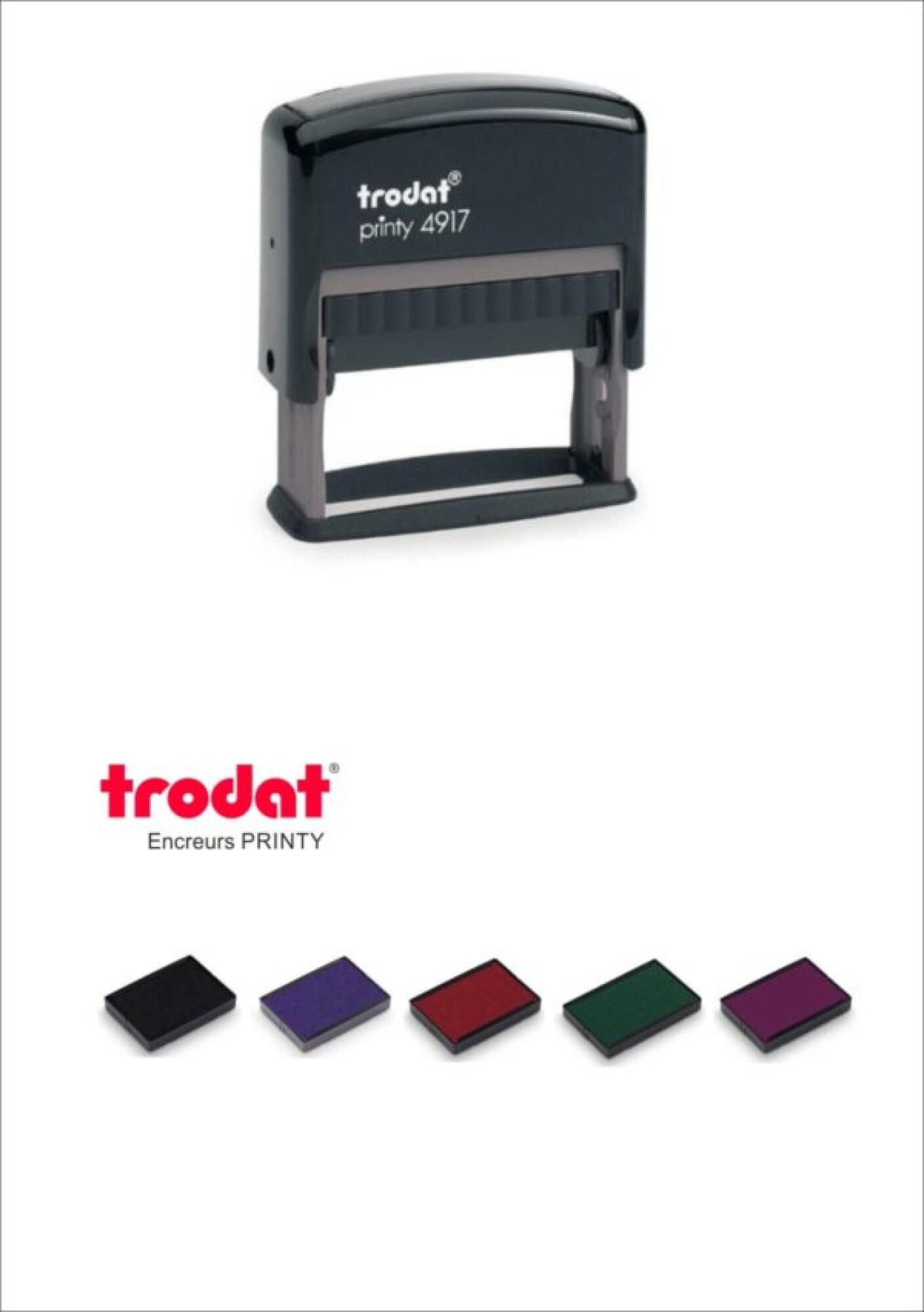 Vente tampon encreur caoutchouc 1 ou 2 lignes