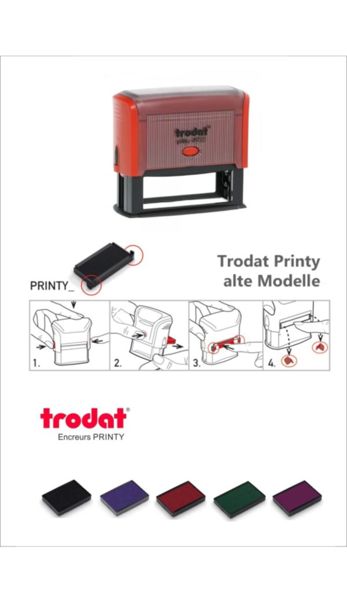 Vente tampon encreur caoutchouc 8 lignes