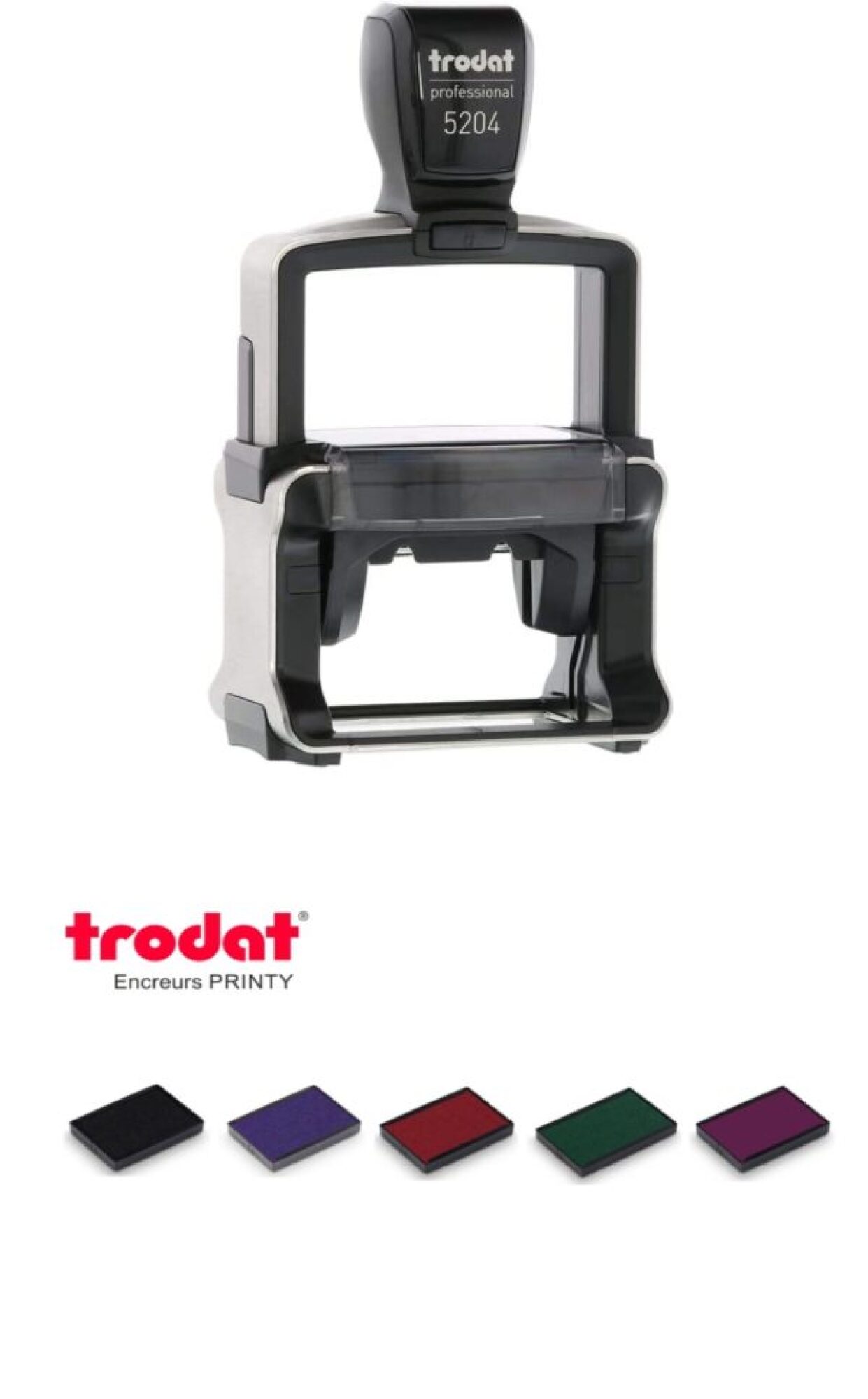 Vente tampon encreur caoutchouc 9 lignes métallique