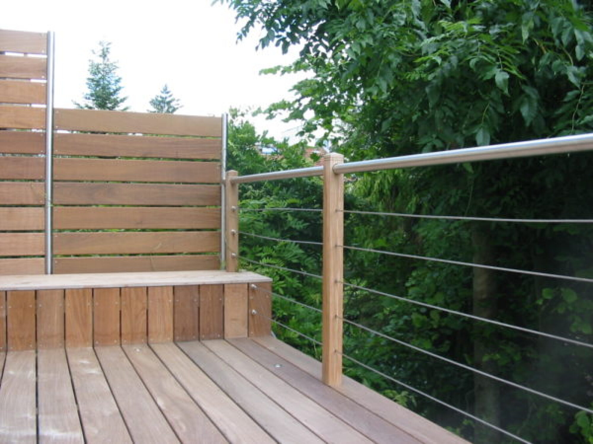 Création garde corps en bois