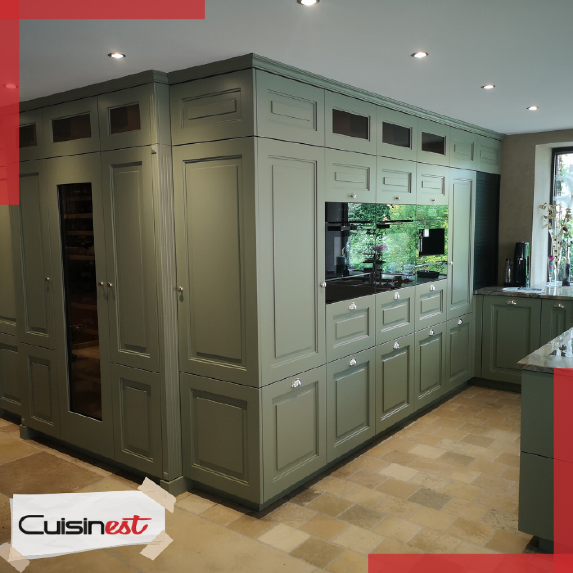 Conception cuisine complète contemporaine rangements toute hauteur