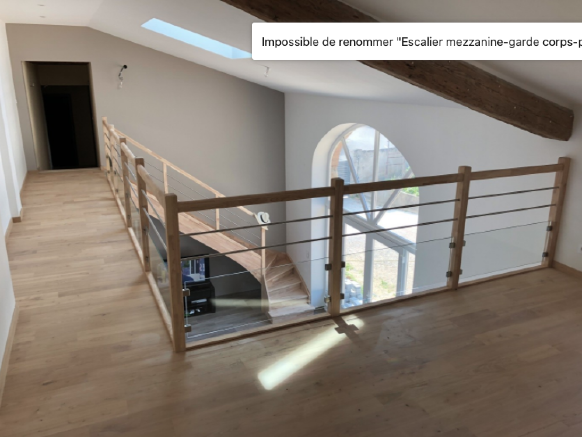 Installation de garde corps en bois pour Mezzanine