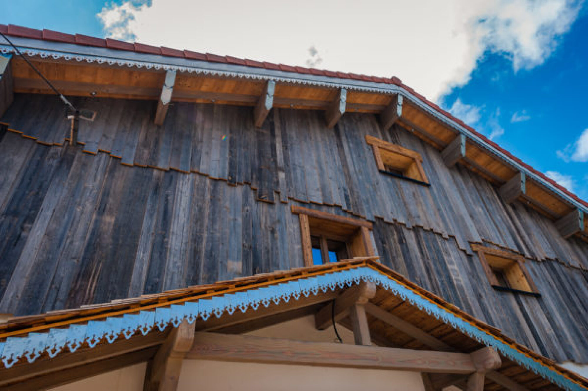 Pose de bardage en bois