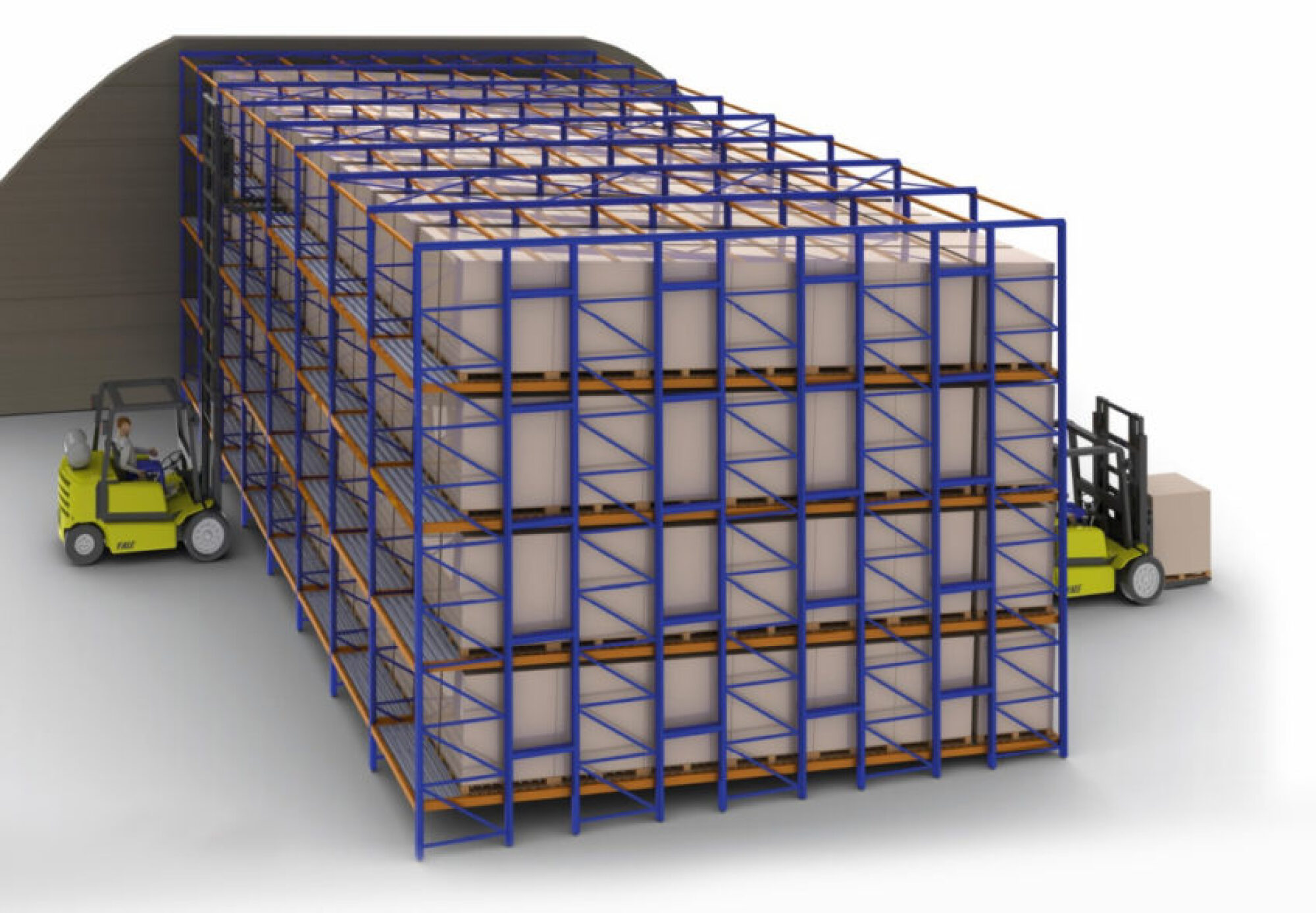 Rayonnage dynamique palette (FIFO)