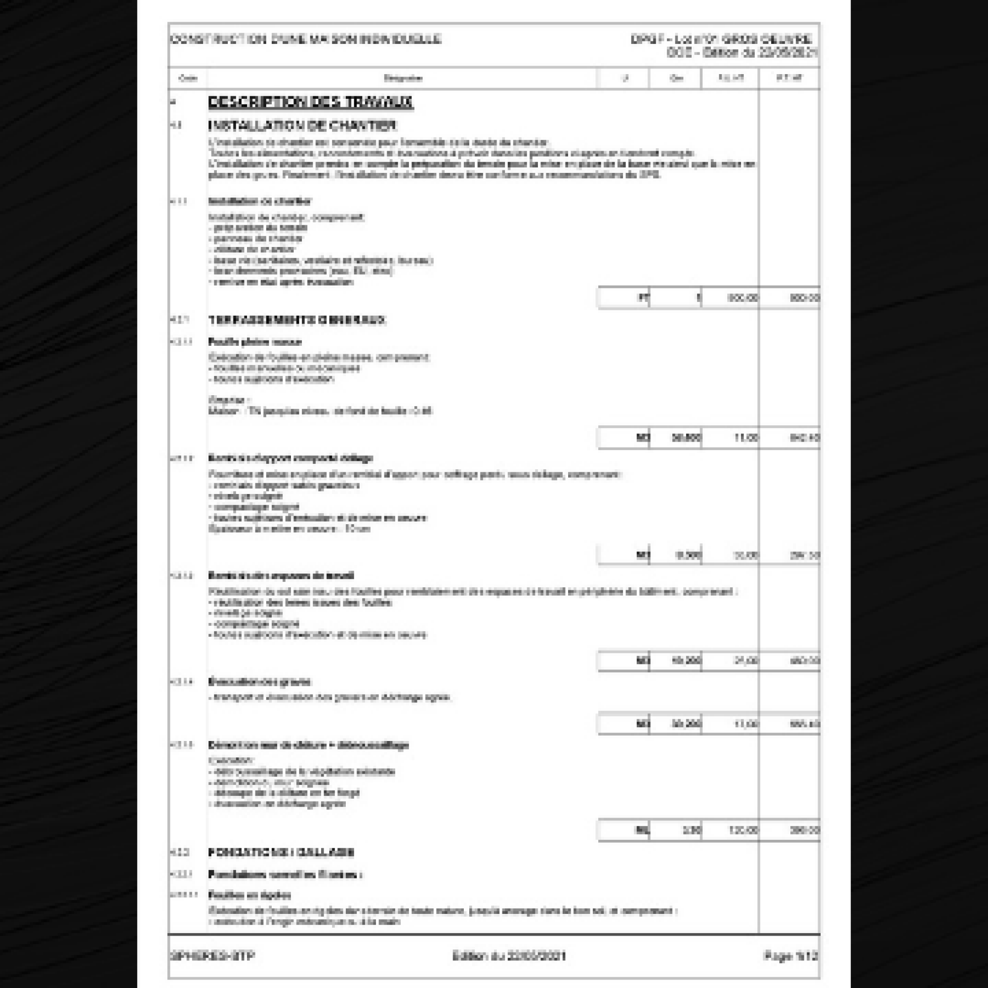 Réalisation de dossier de consultations des entreprises