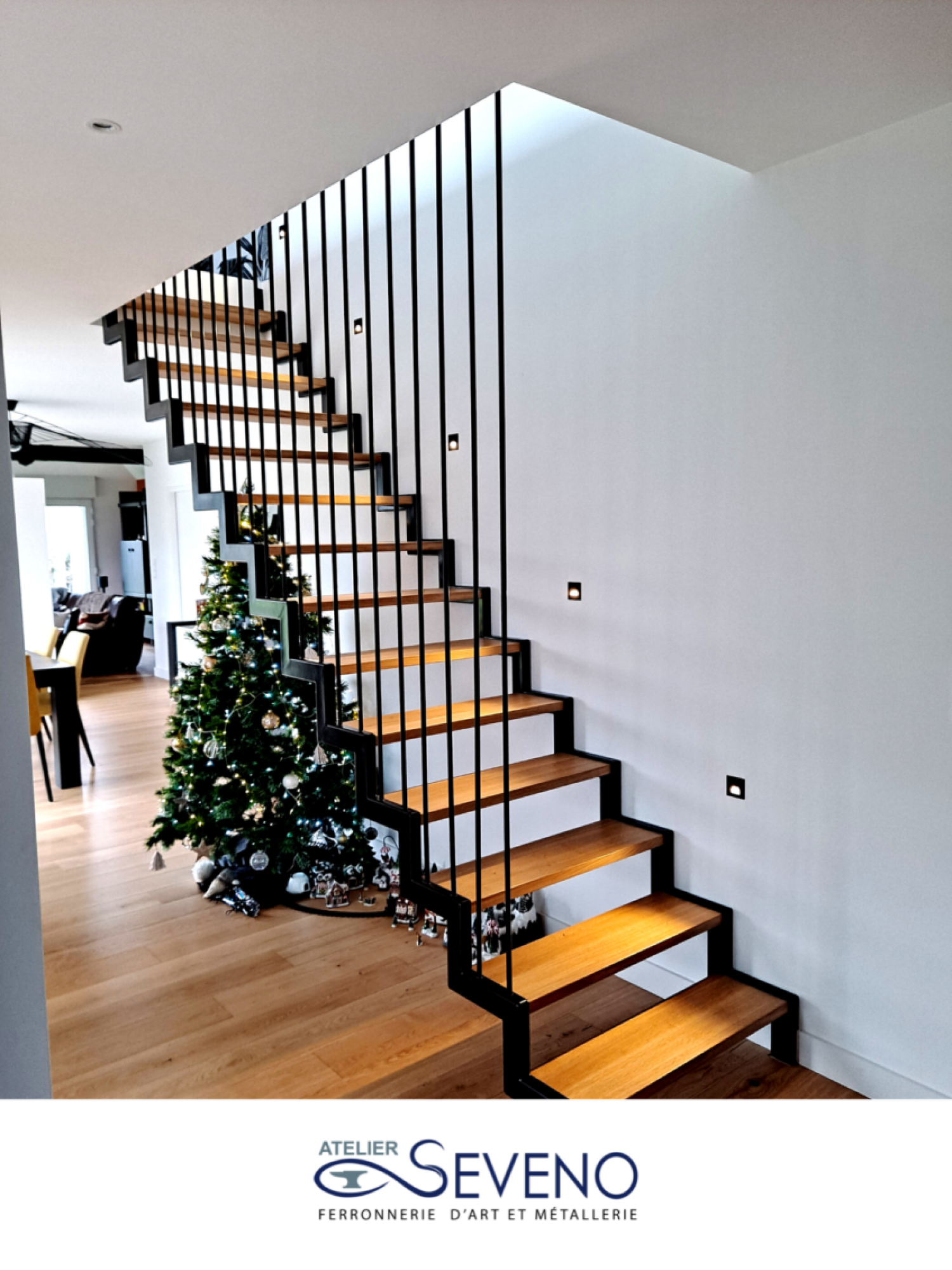 Réalisation d'escalier en métal d'intérieur