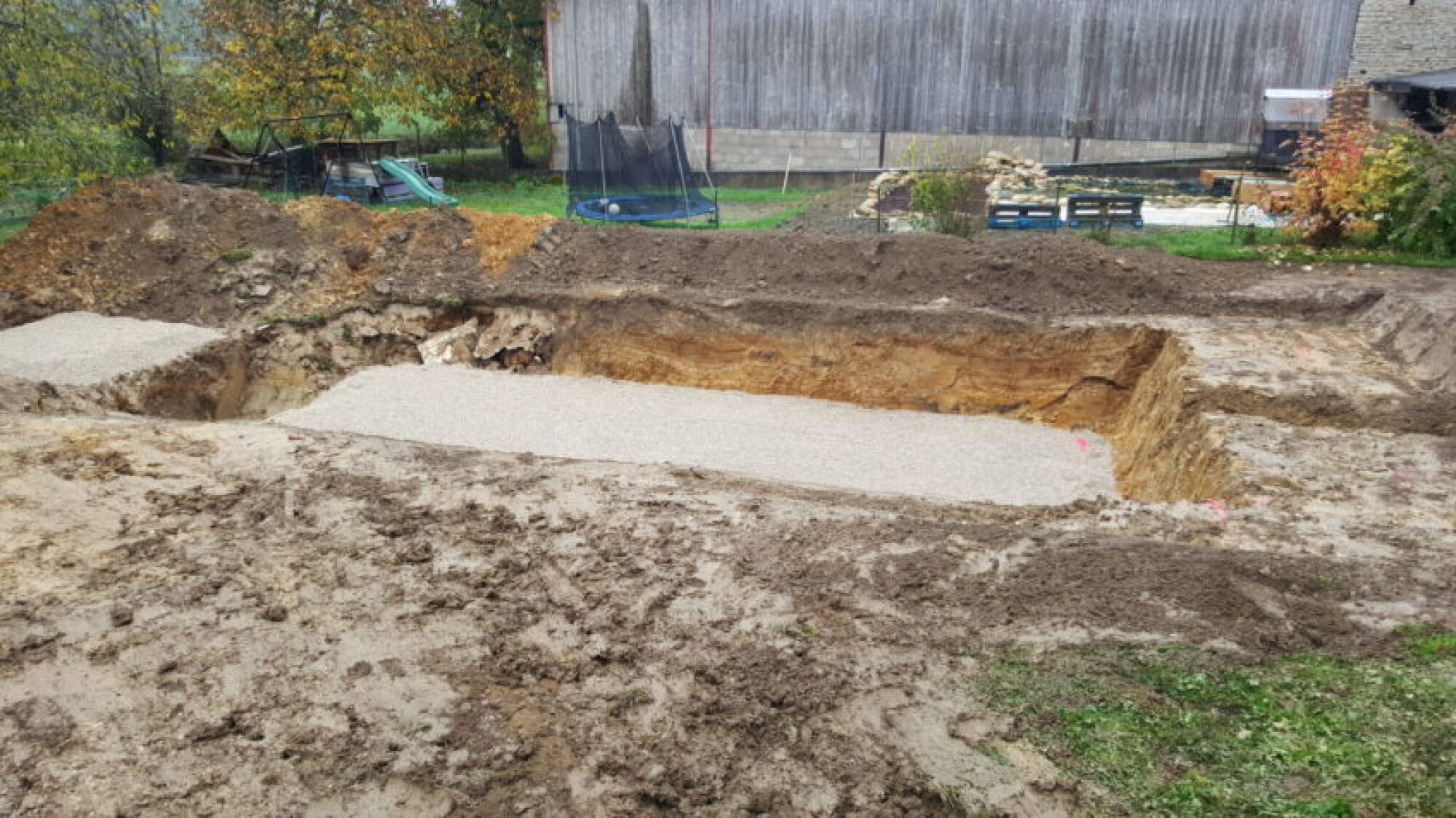 Terrassement pour une piscine