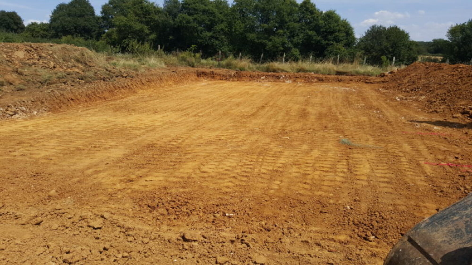 Terrassement pour une plate forme