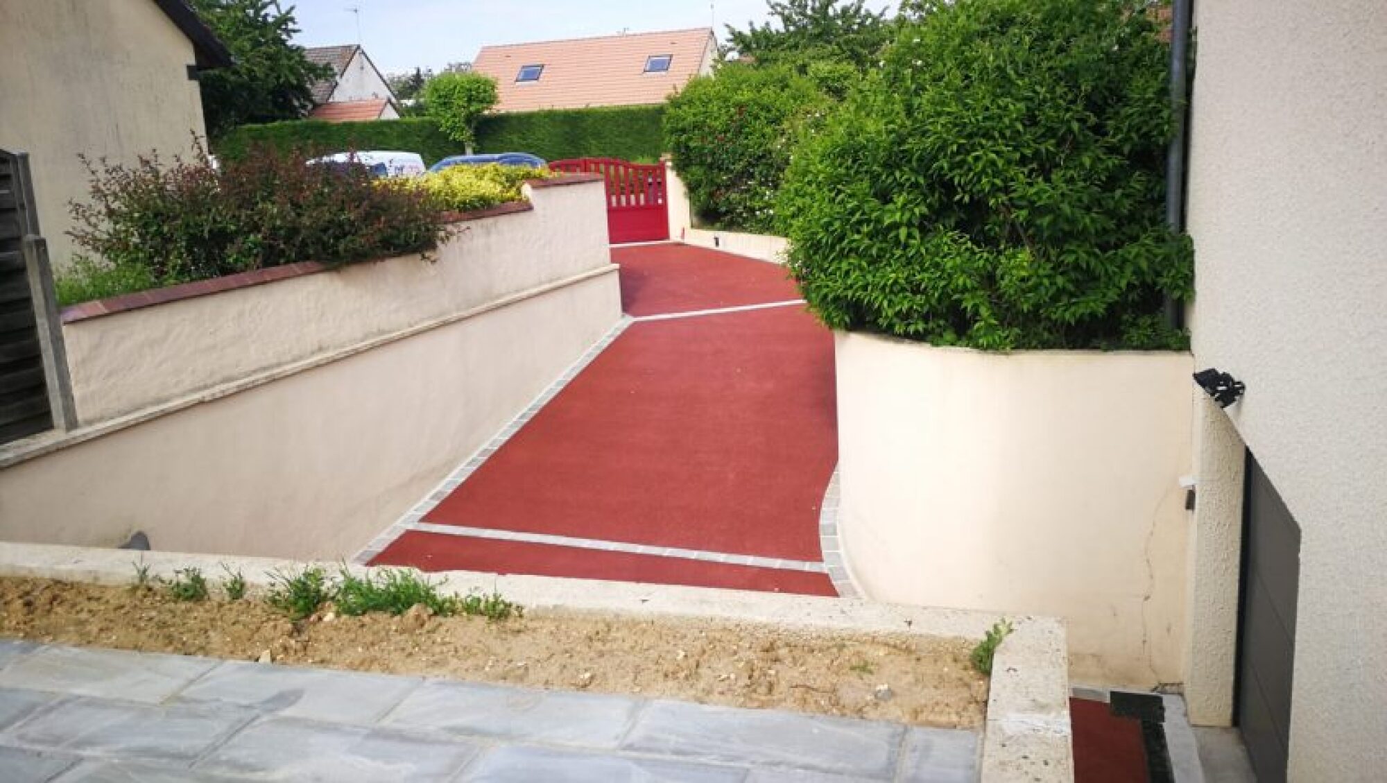 Aménagement béton drainant