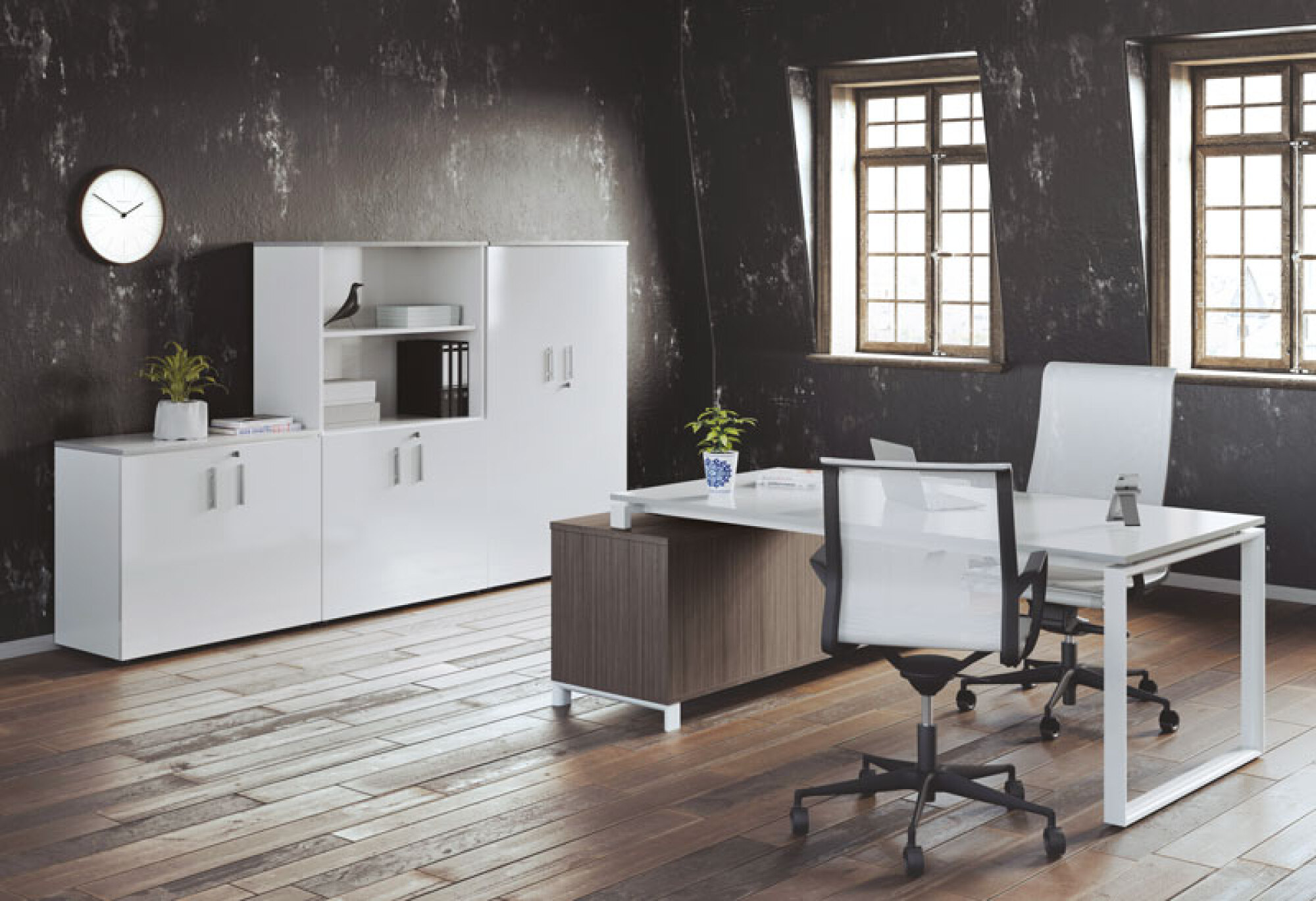 Armoire bois diamant mi-hauteur h113 cm