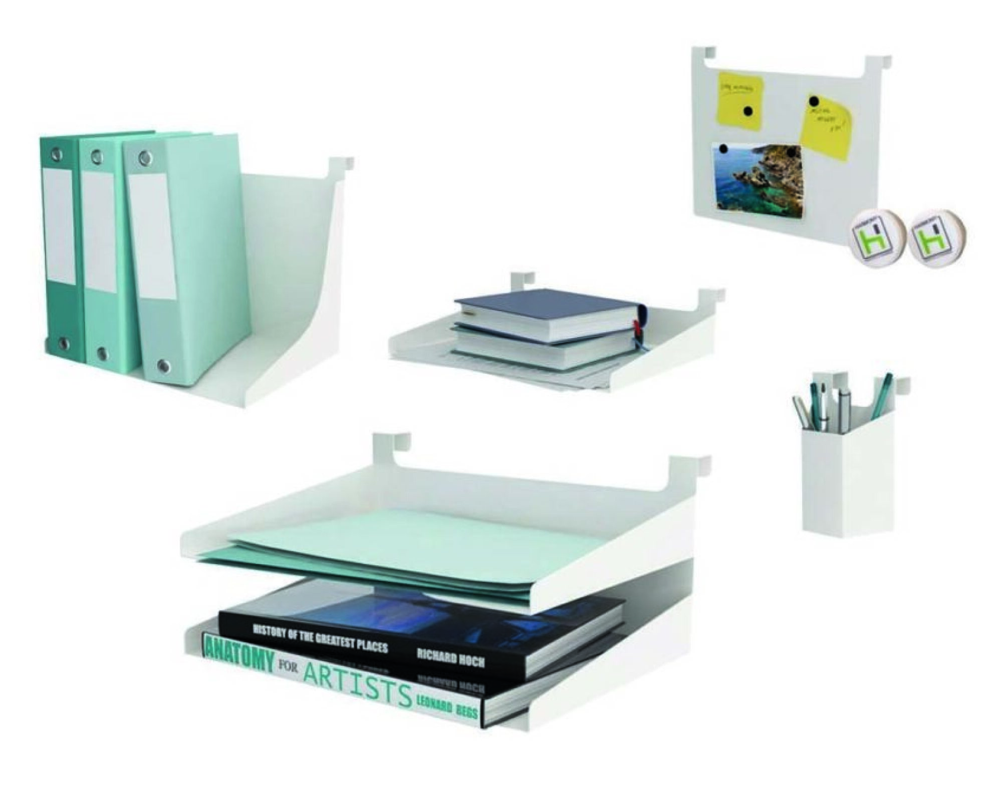 Bac simple métallique suspendu sur panneau écrans