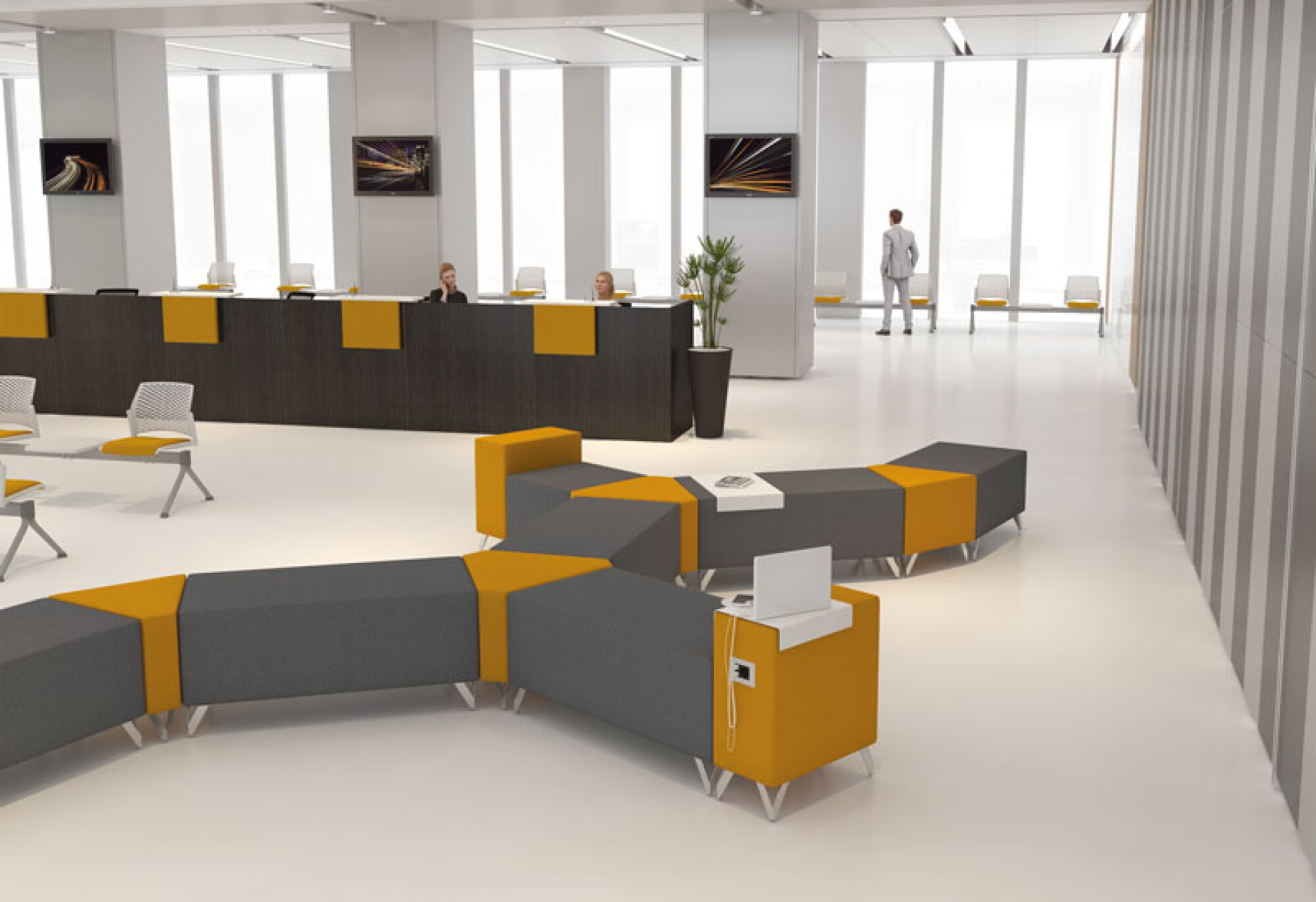 Banquette de travail mobile