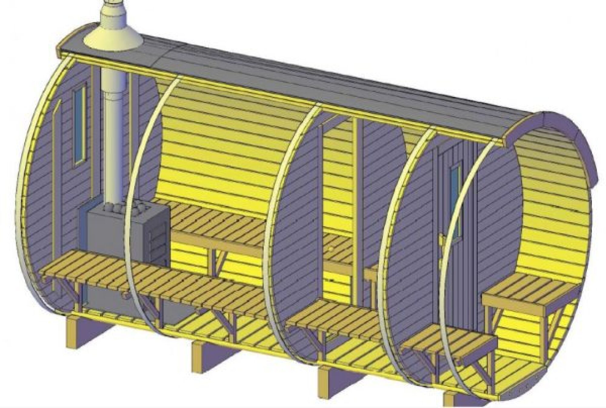 Barrique de sauna  4M diamètre 220