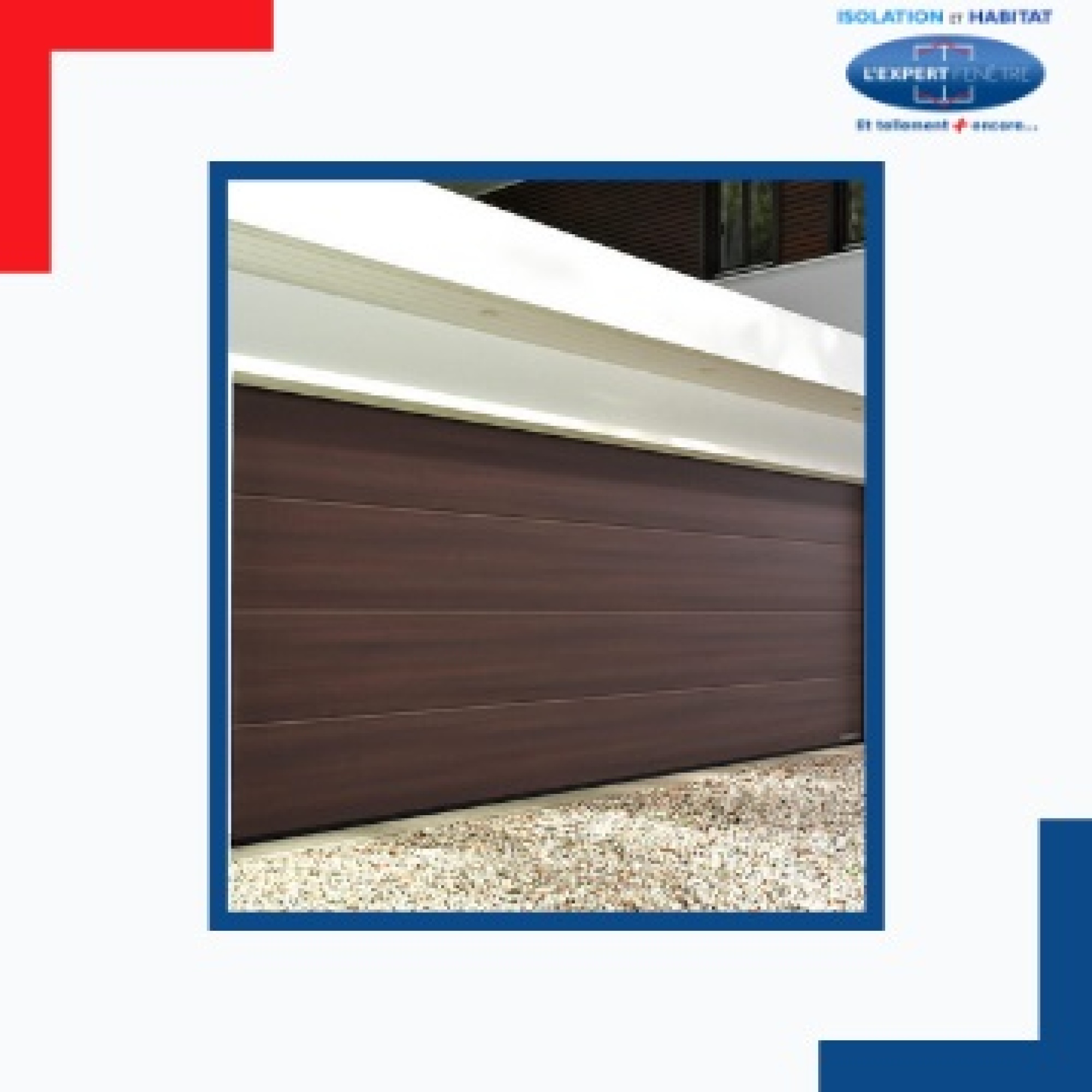 Installation porte de garage sur mesure en acier isolé