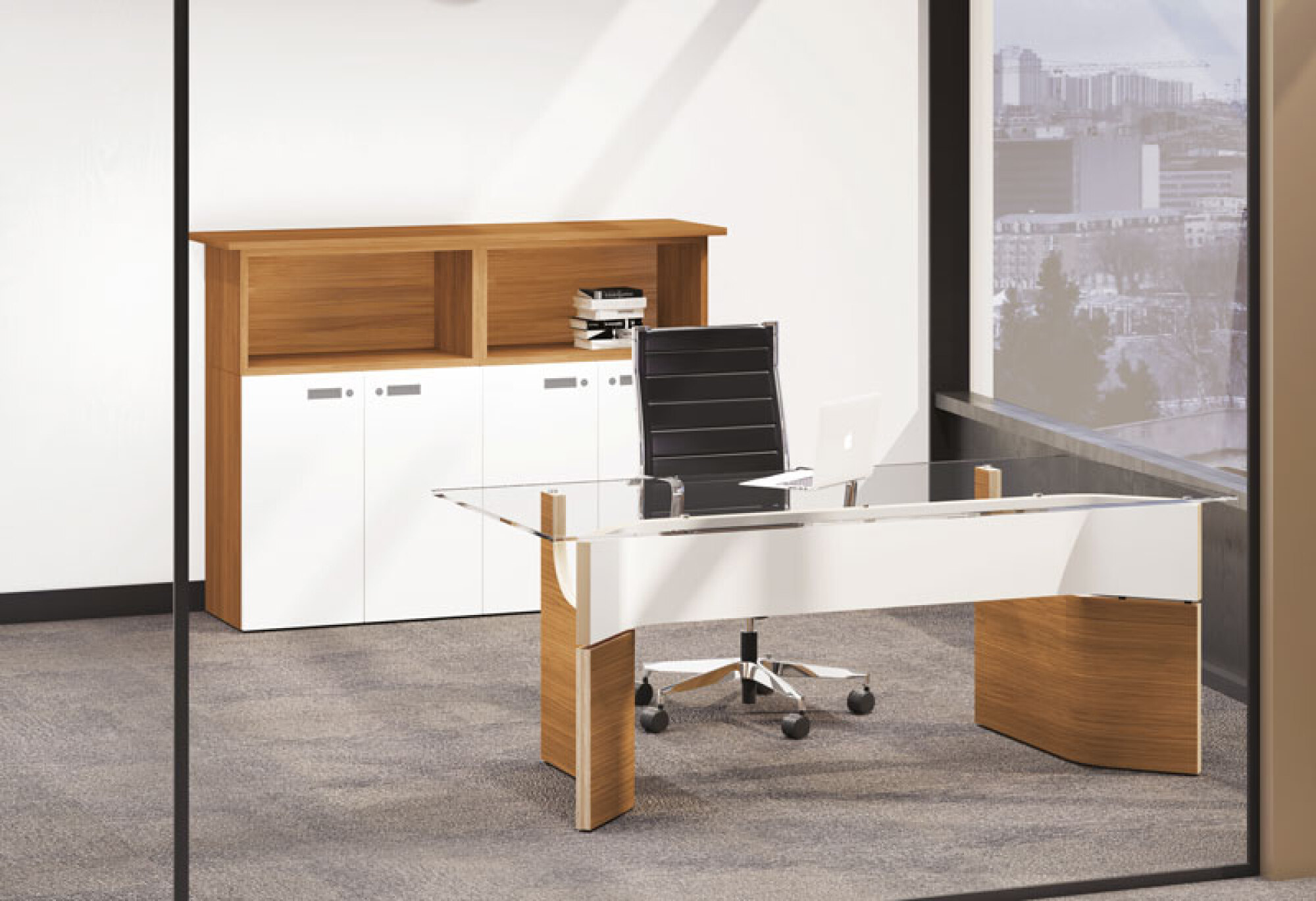 Meuble gamme duo 4 portes et 2 niches horizontales