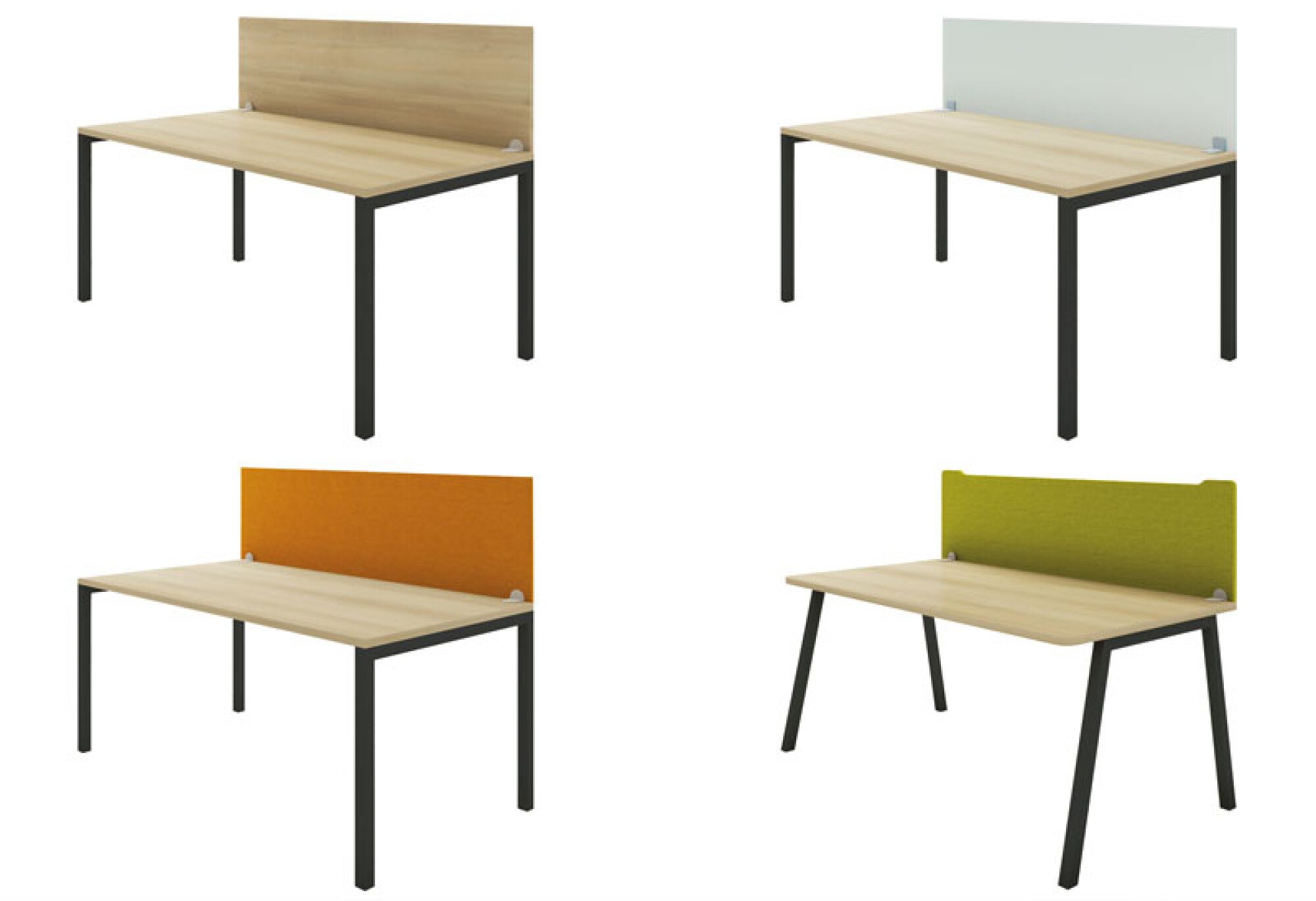 Panneaux écrans frontaux rectangulaires h44 cm polycarbonate translucide