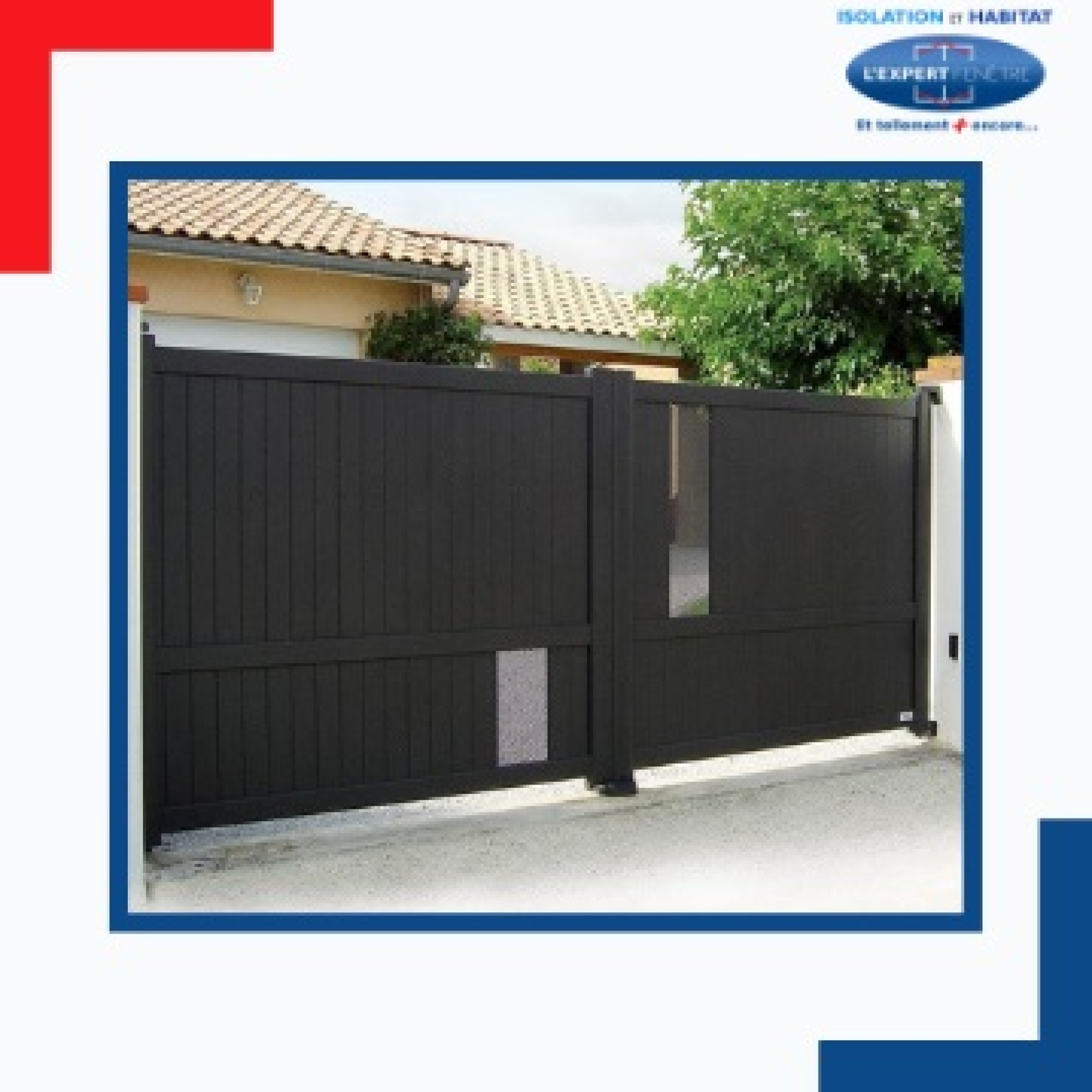 Remplacement portail en aluminium sur-mesure