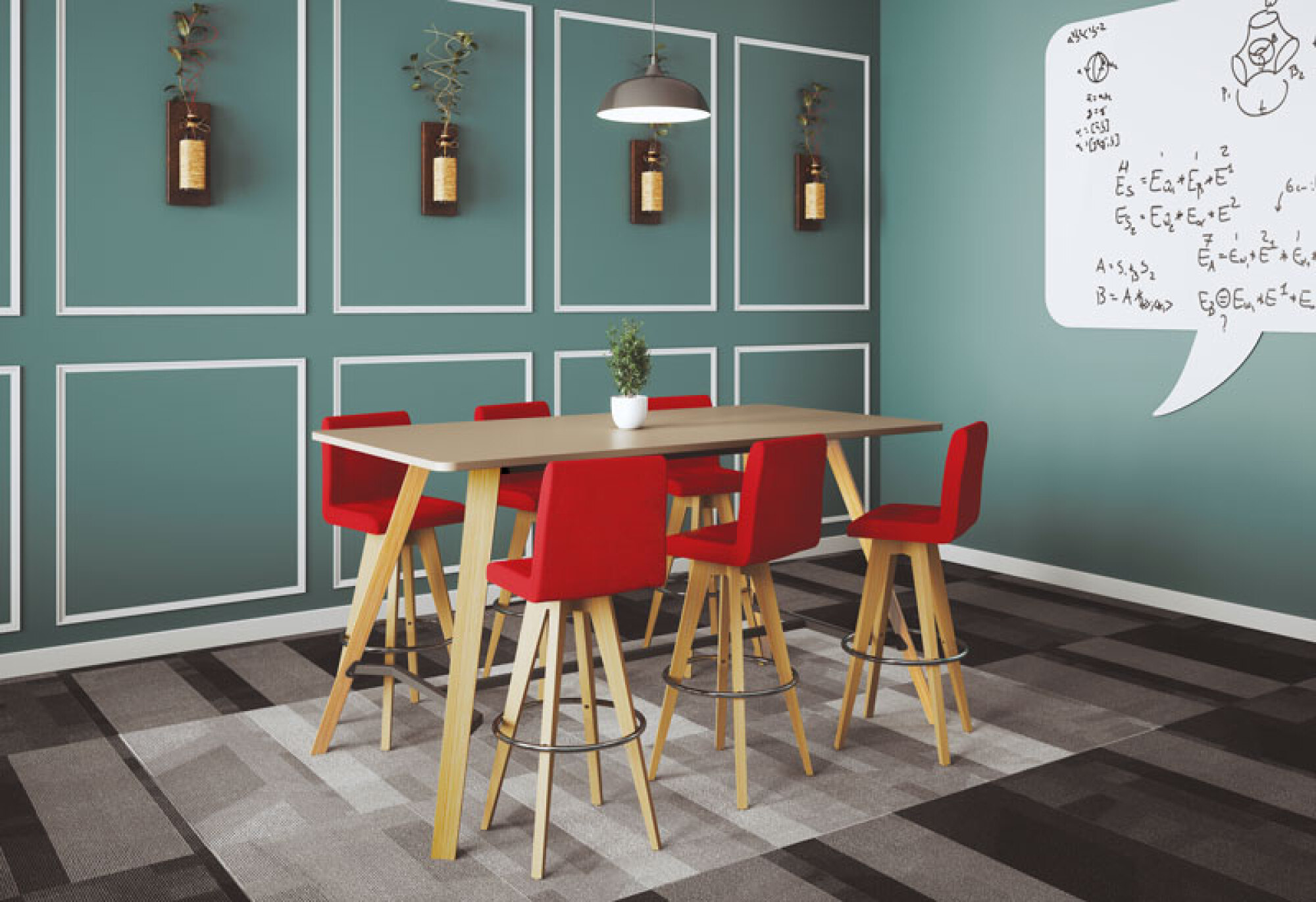 Table haute altitude piètement incliné piètement métal