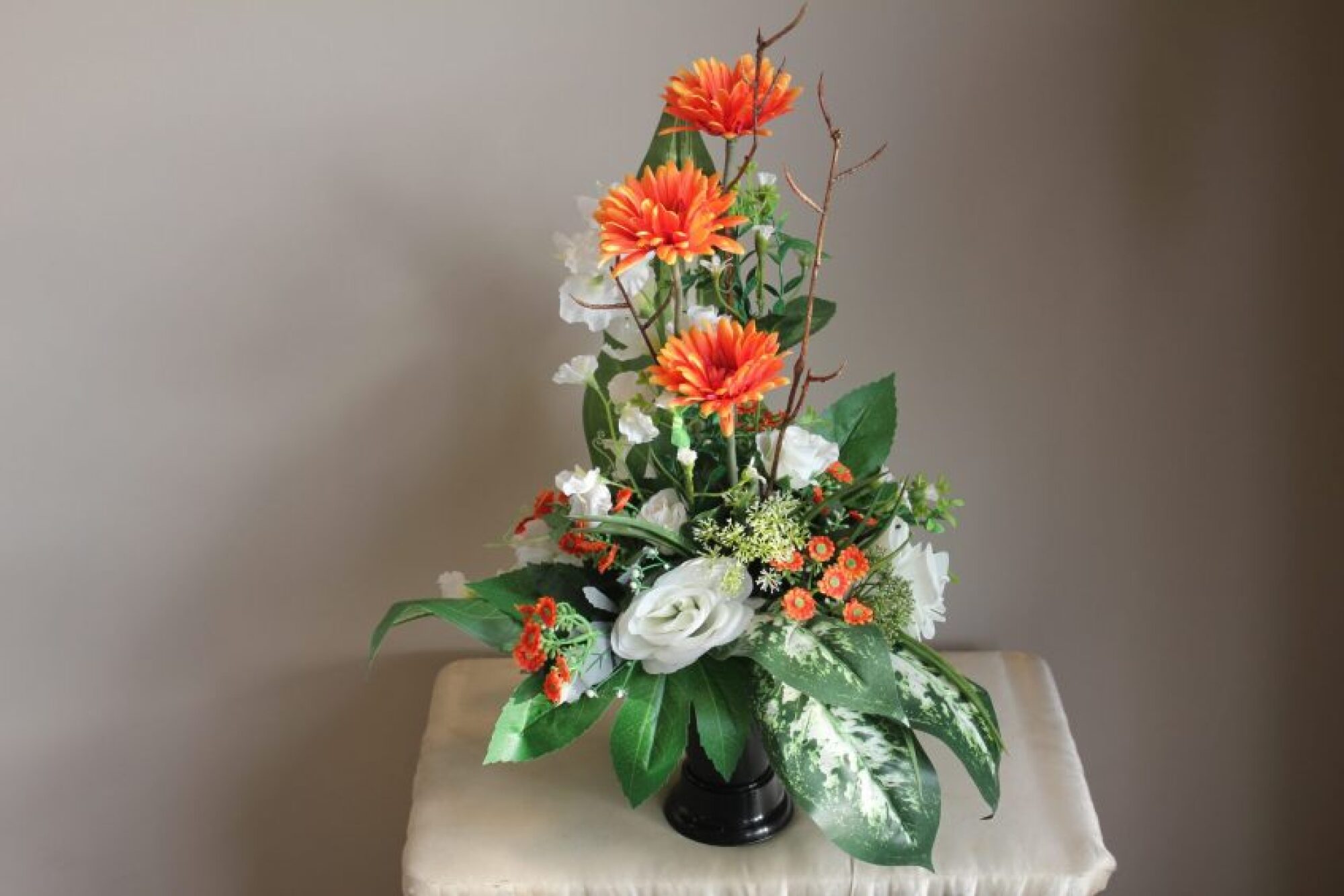 Bouquet avec vase