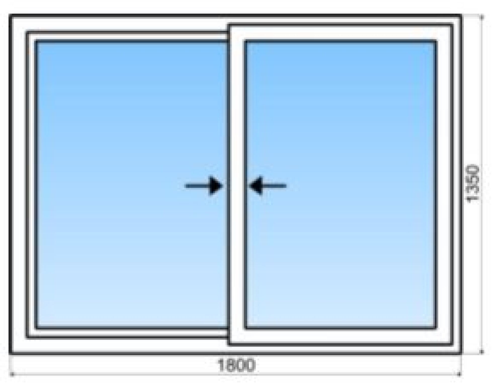 Coulissant aluminium 2 vantaux et 2 rails