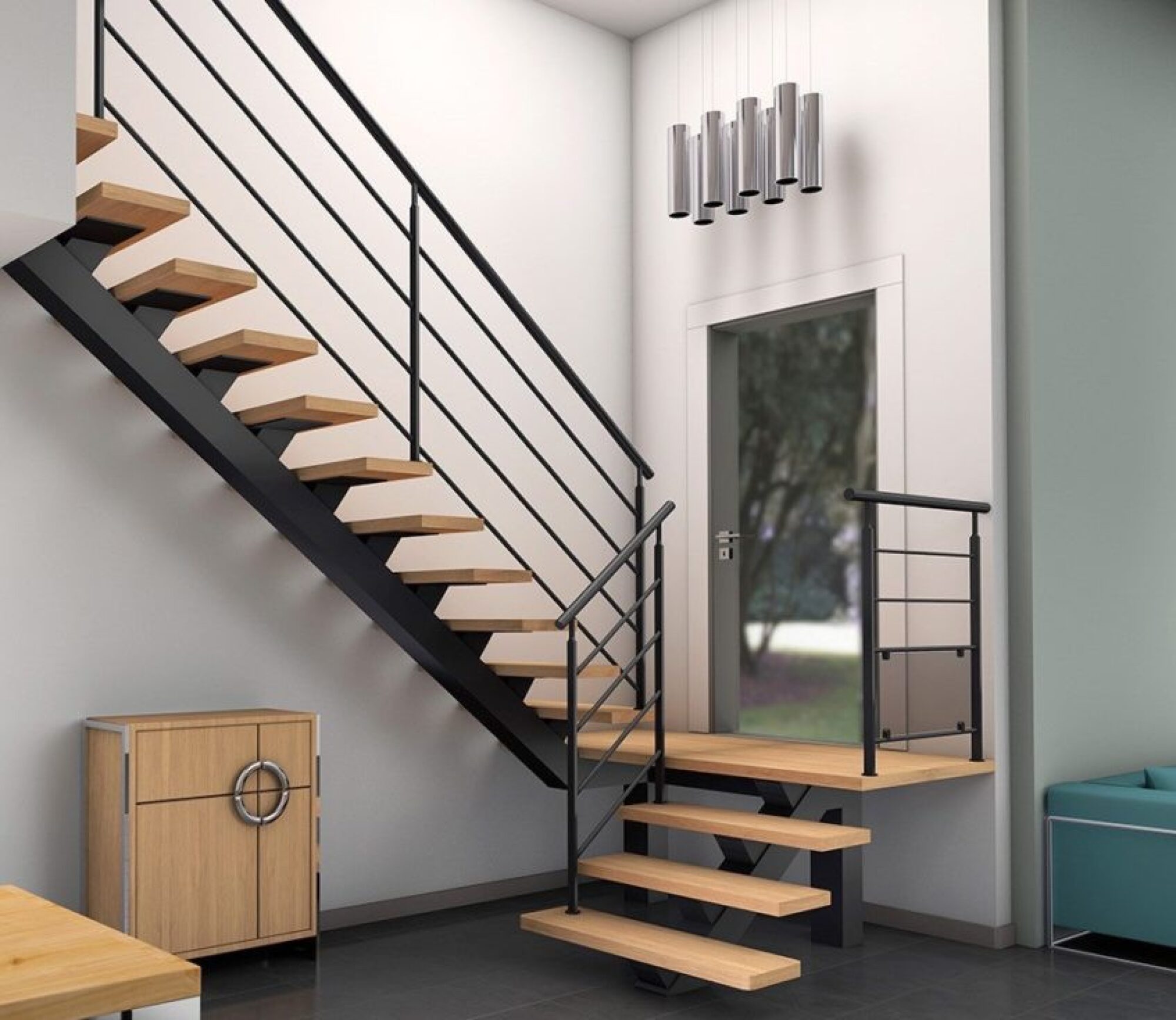 Escalier bois et métal sur-mesure