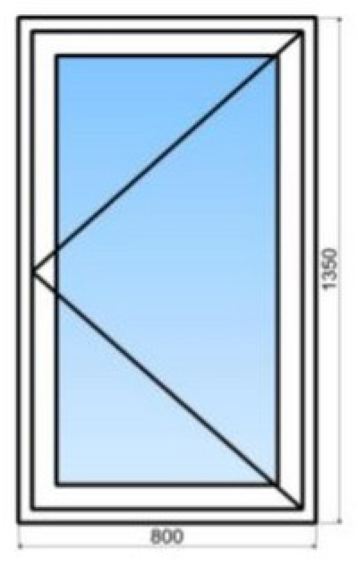 Fenêtre PVC 1 ventail