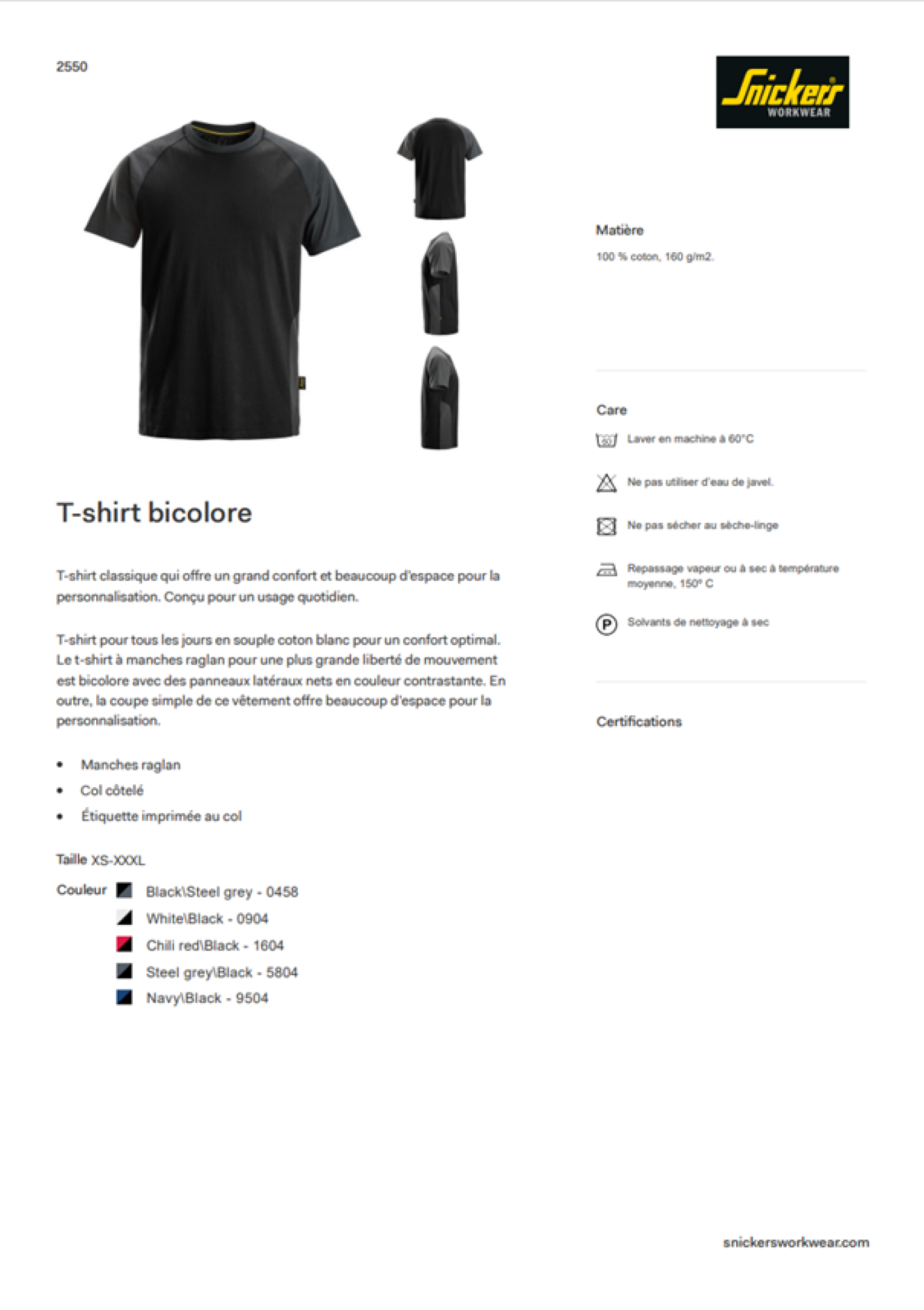 T-shirt bicolore