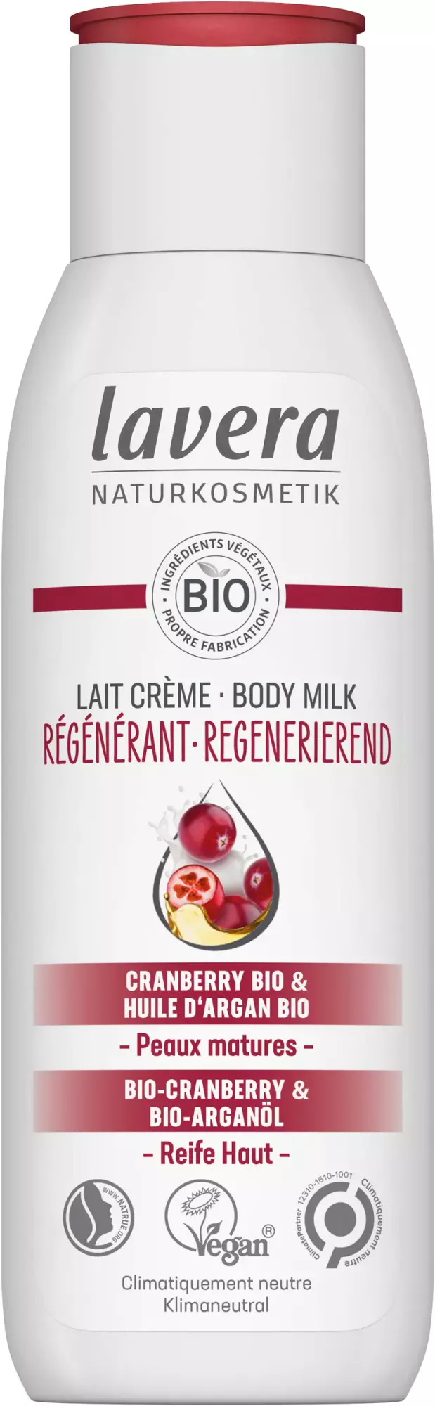 Lait Corps Régénérant Cranberry Huile d'Argan BIO