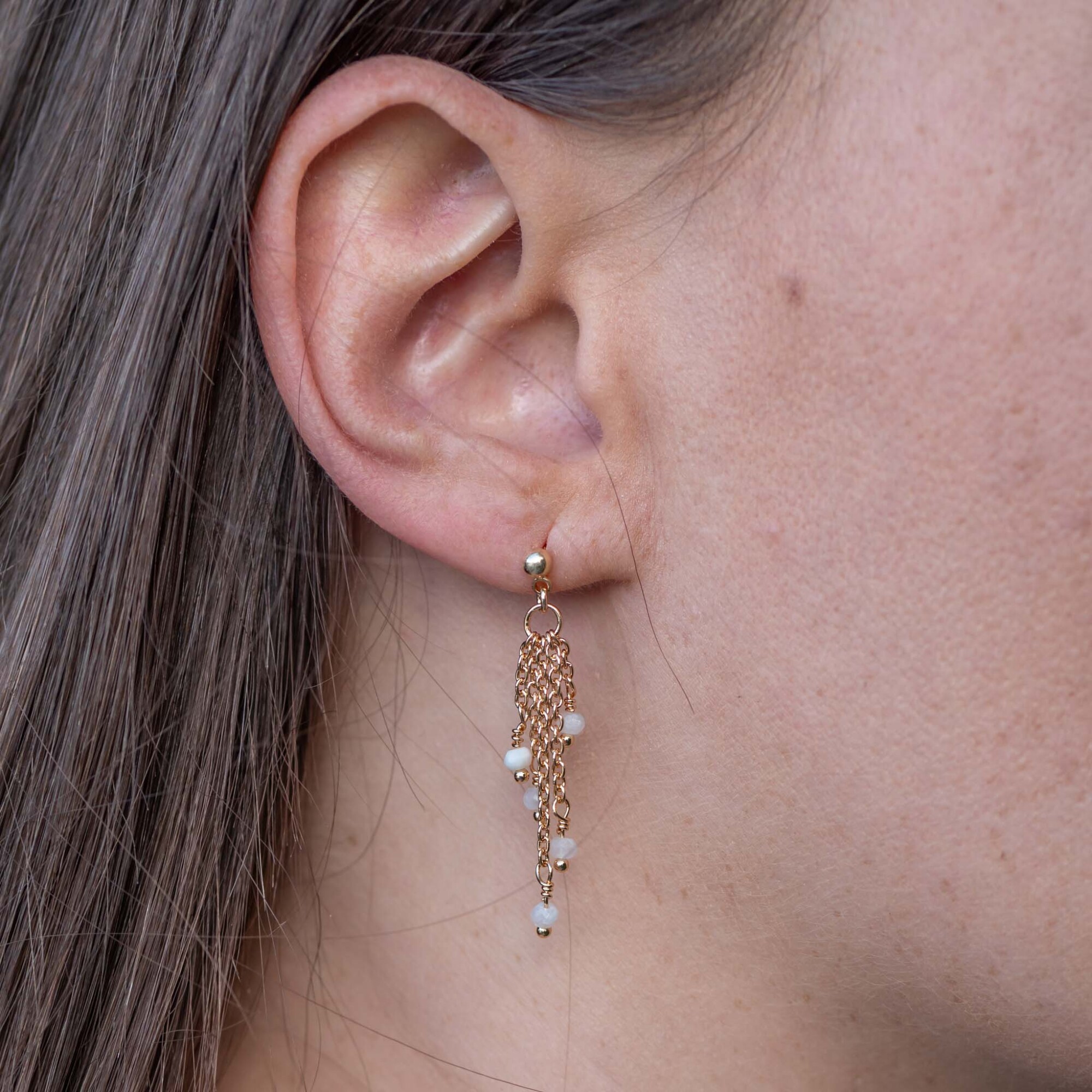 Boucles d'oreilles Bianca en Pierres de Lune