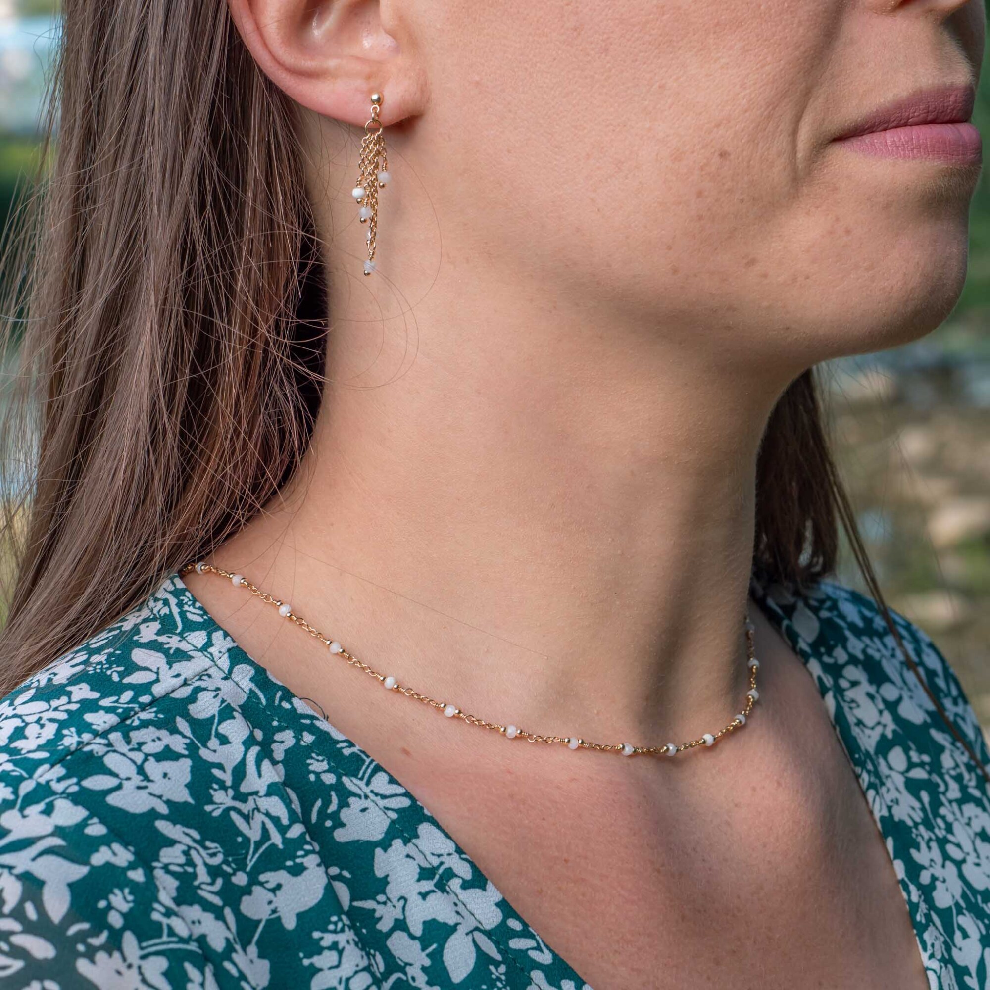 Boucles d'oreilles Bianca en Pierres de Lune