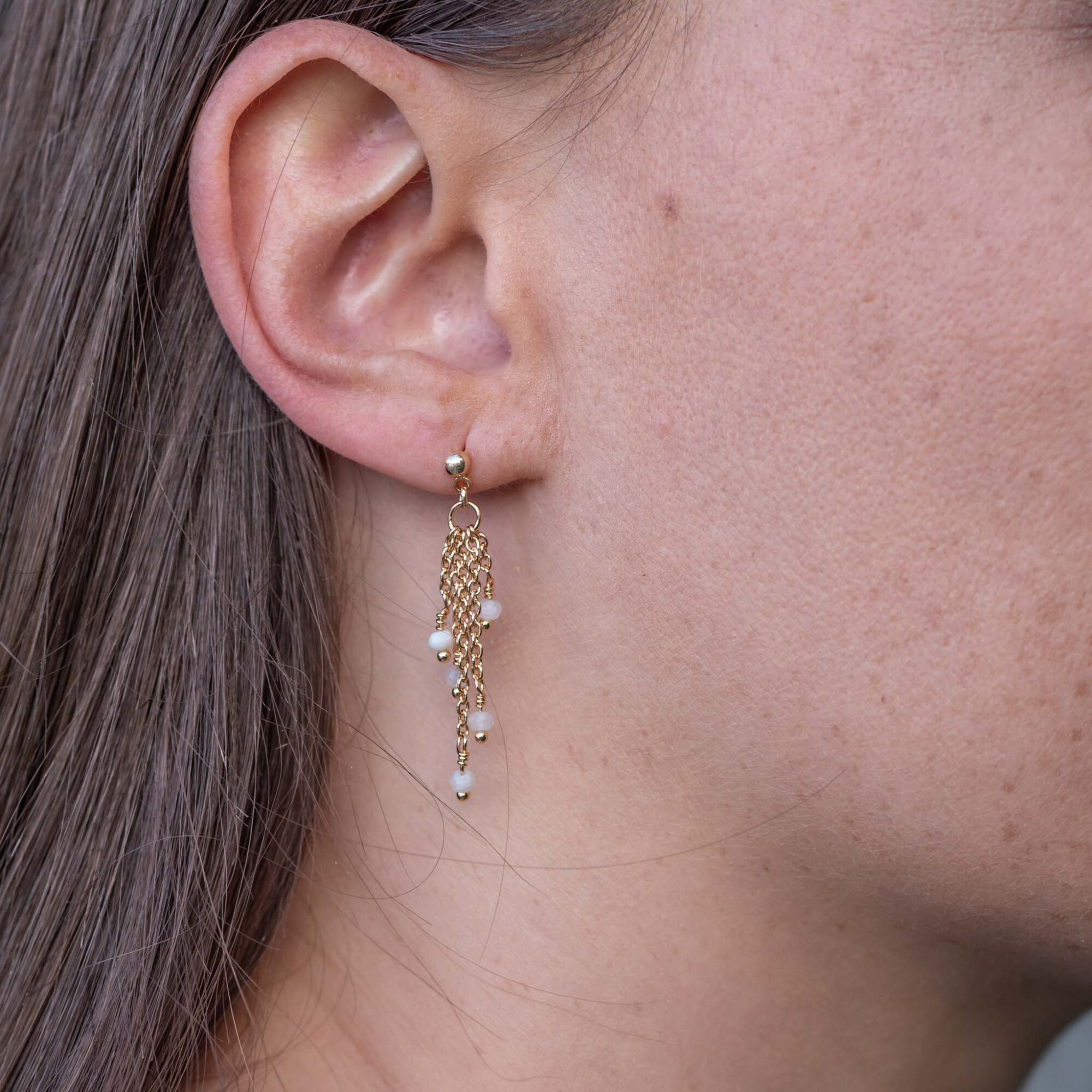 Boucles d'oreilles Bianca en Pierres de Lune