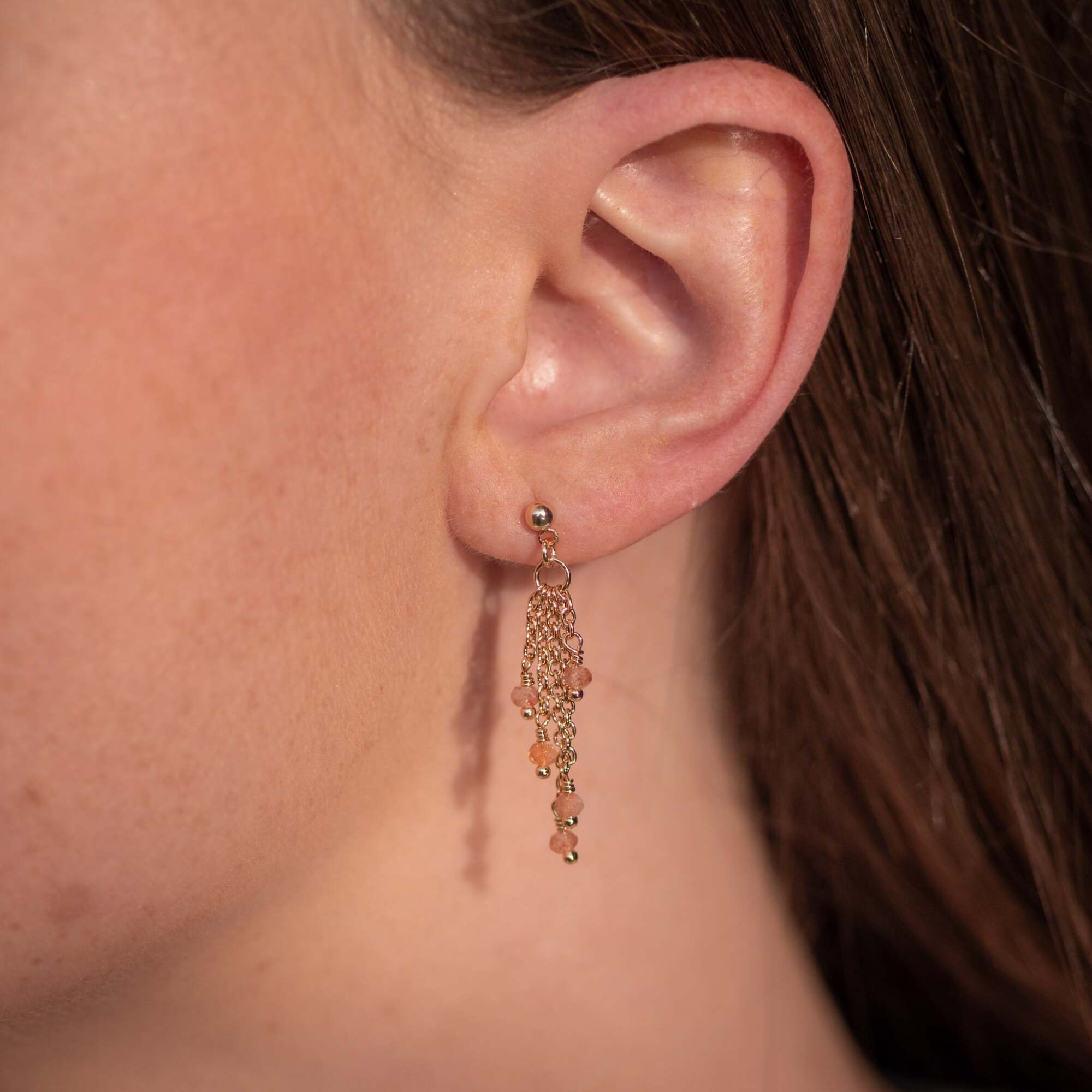 Boucles d'oreilles Bianca en Pierres de Soleil