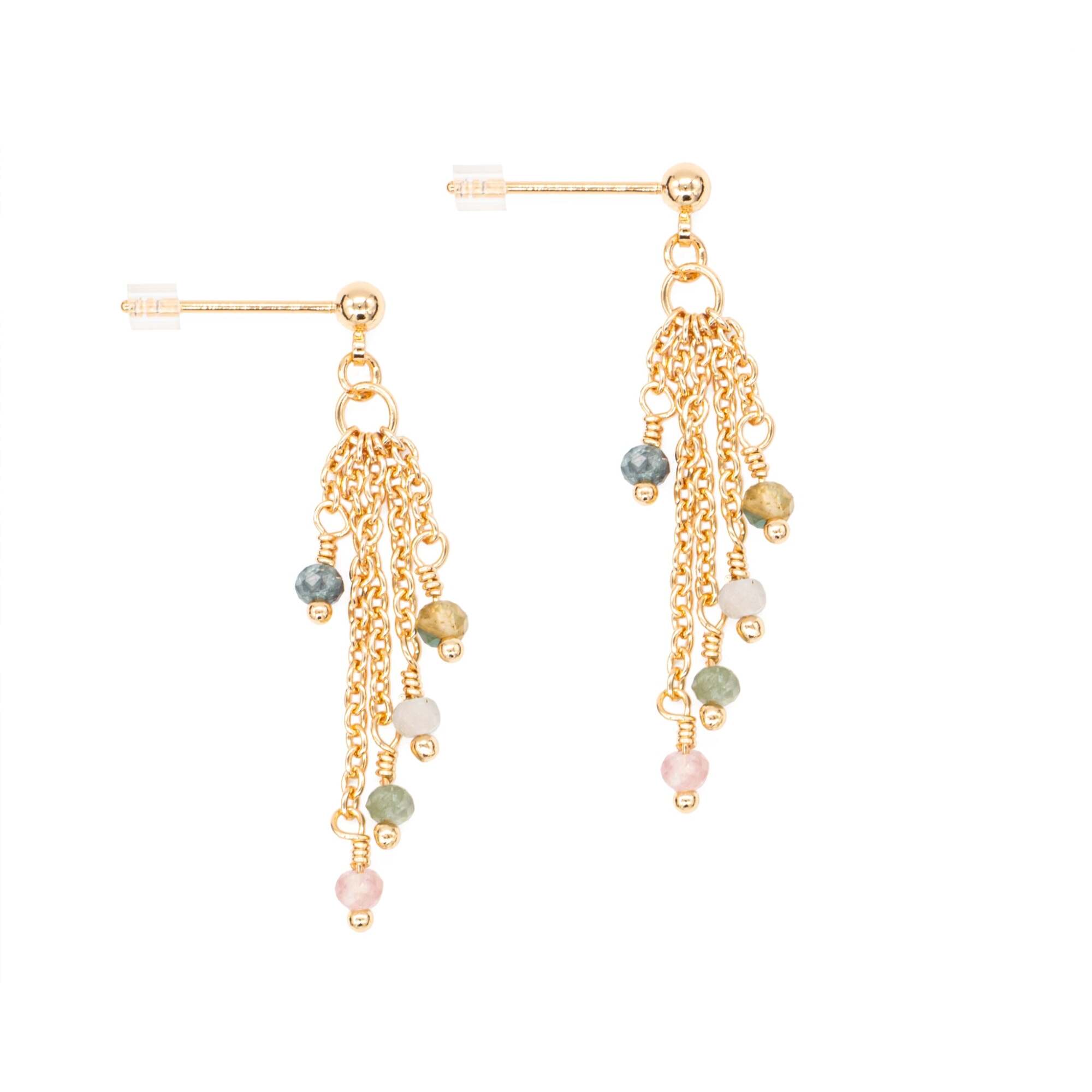 Boucles d'oreilles Bianca en pierres Tourmaline