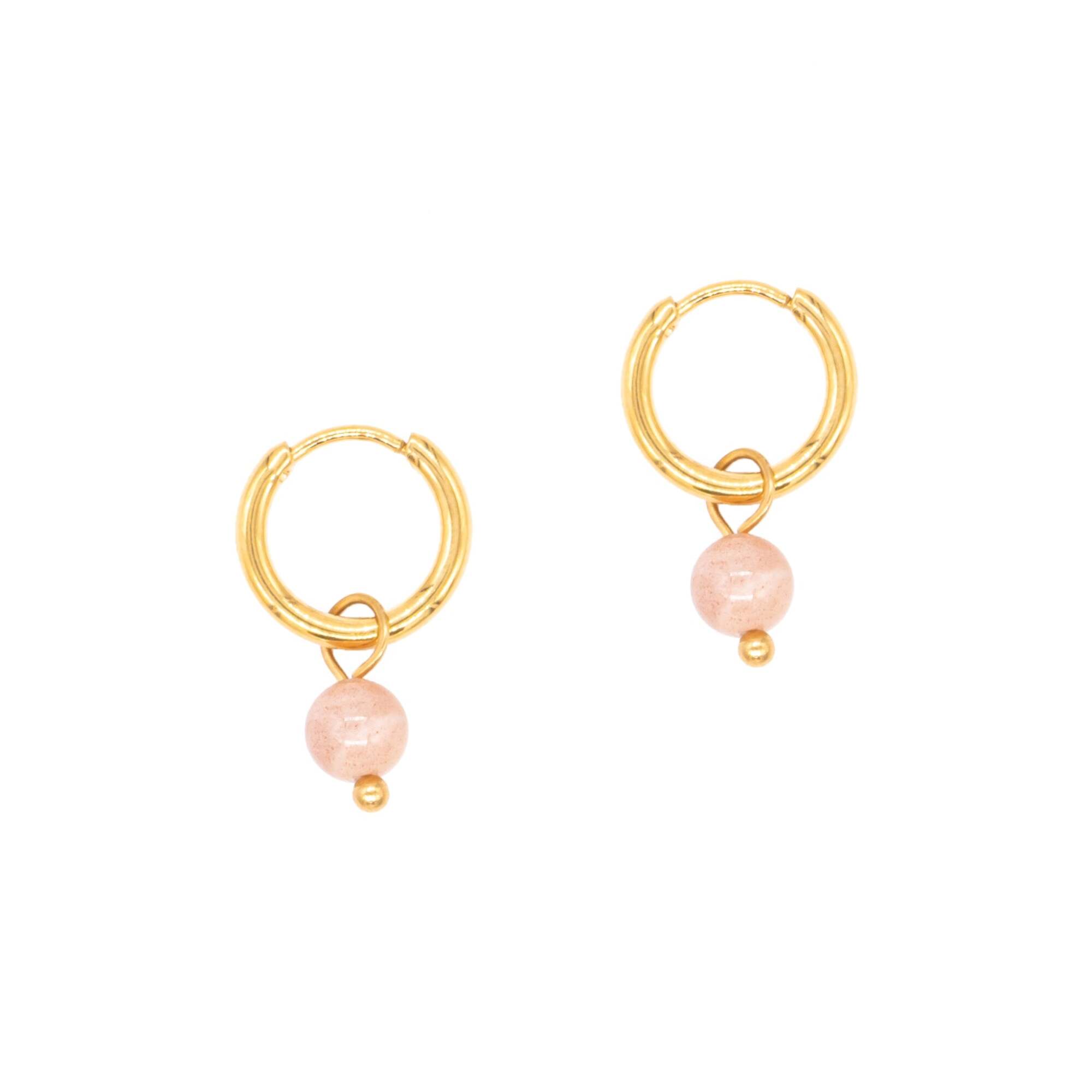 Boucles d'oreilles créoles Serena en Pierres de Soleil