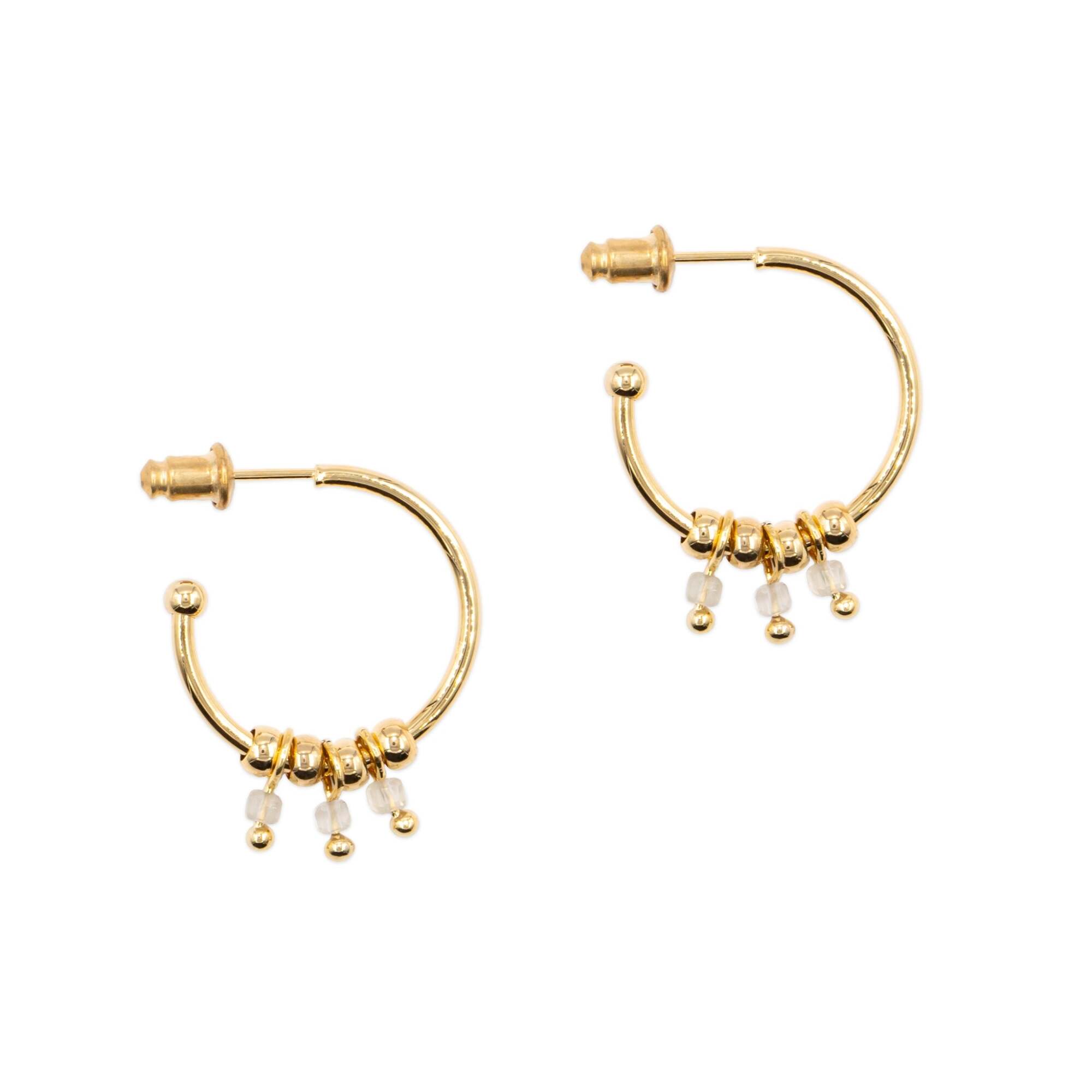 Boucles d'oreilles Karia en pierres Citrine