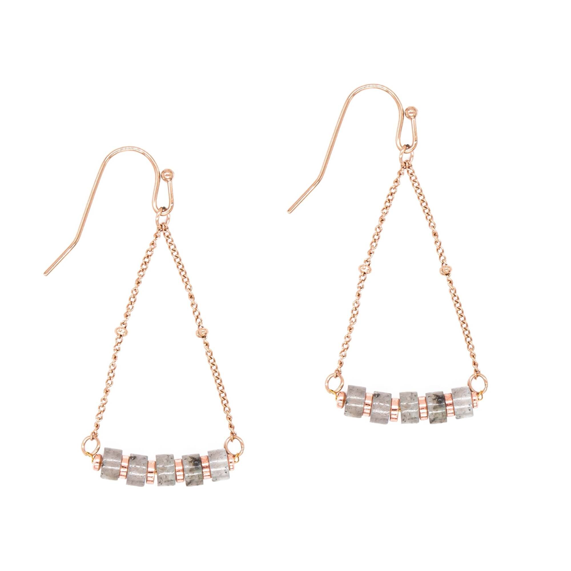 Boucles d'oreilles Piana en pierres Labradorite