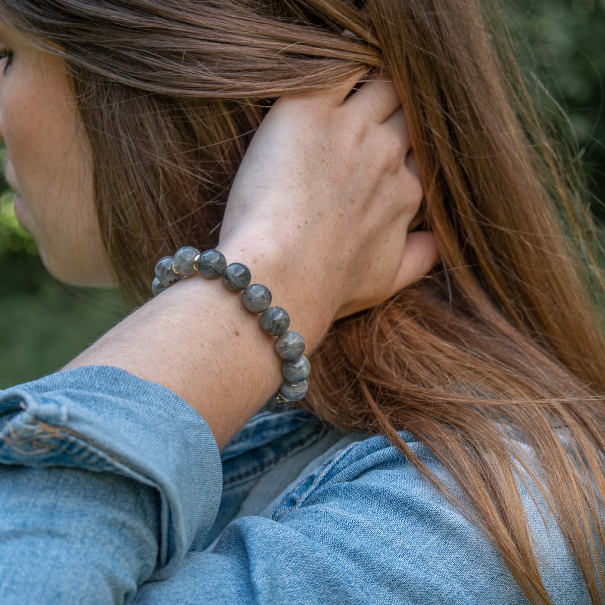 Bracelet Kamelia en pierres Spectrolite