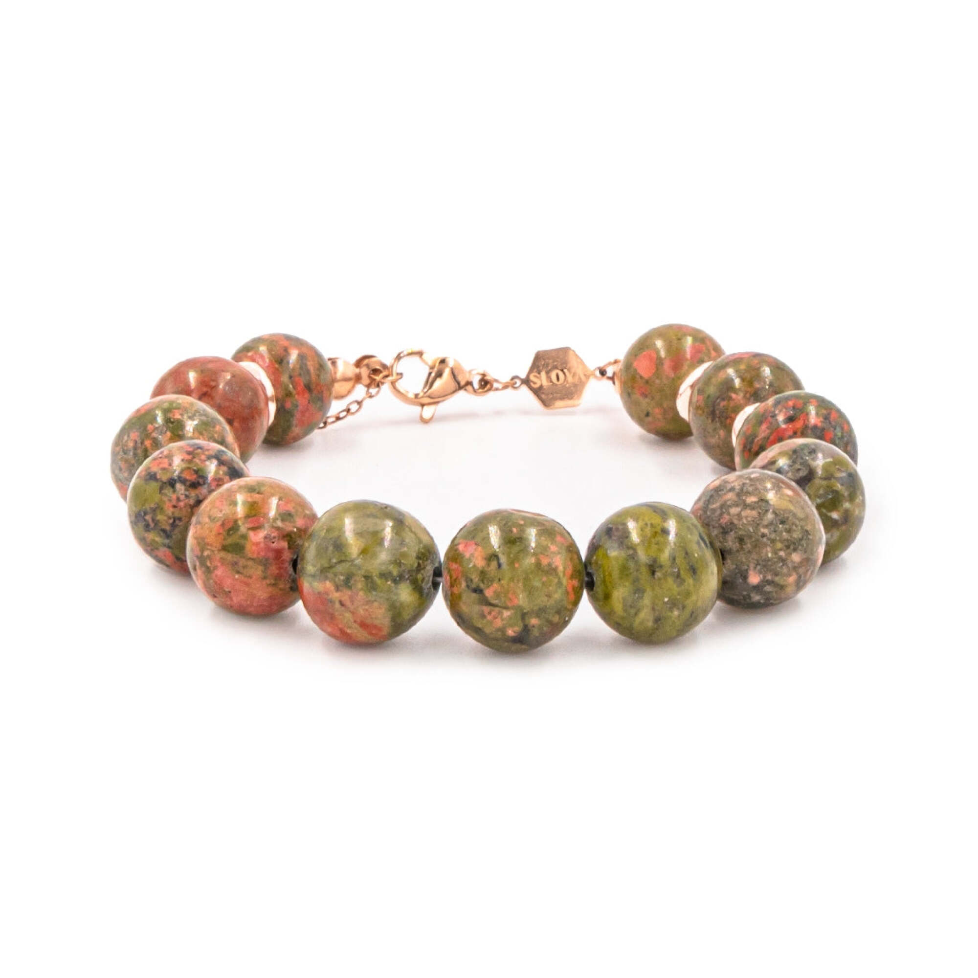 Bracelet Kamelia en pierres Unakite