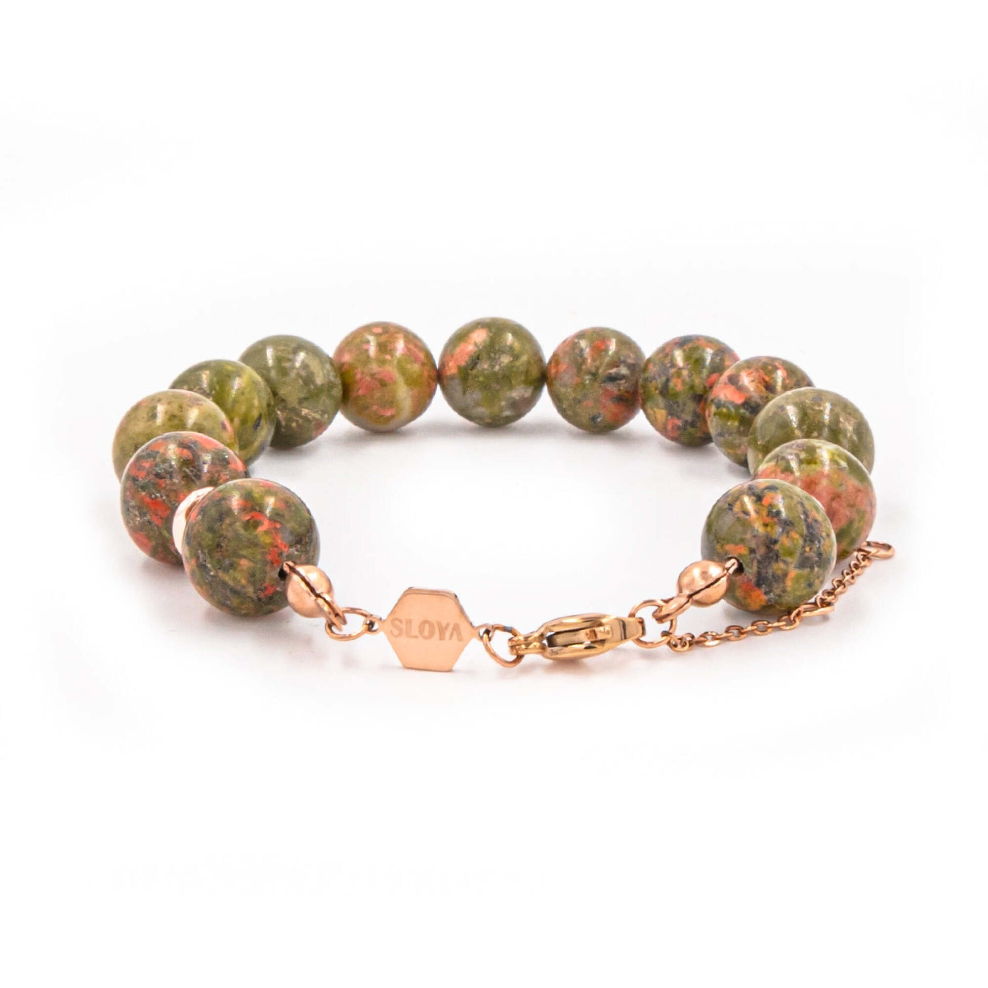 Bracelet Kamelia en pierres Unakite