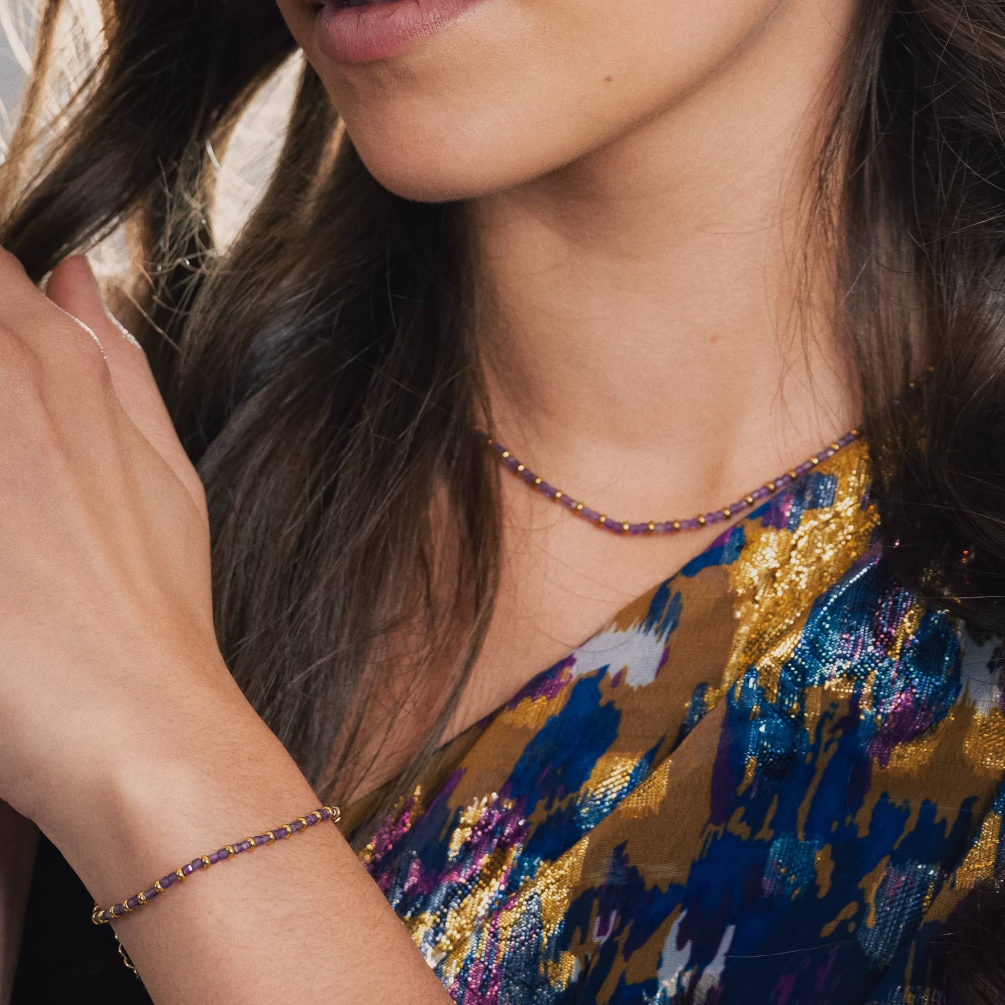 Bracelet Karia en pierres Améthyste