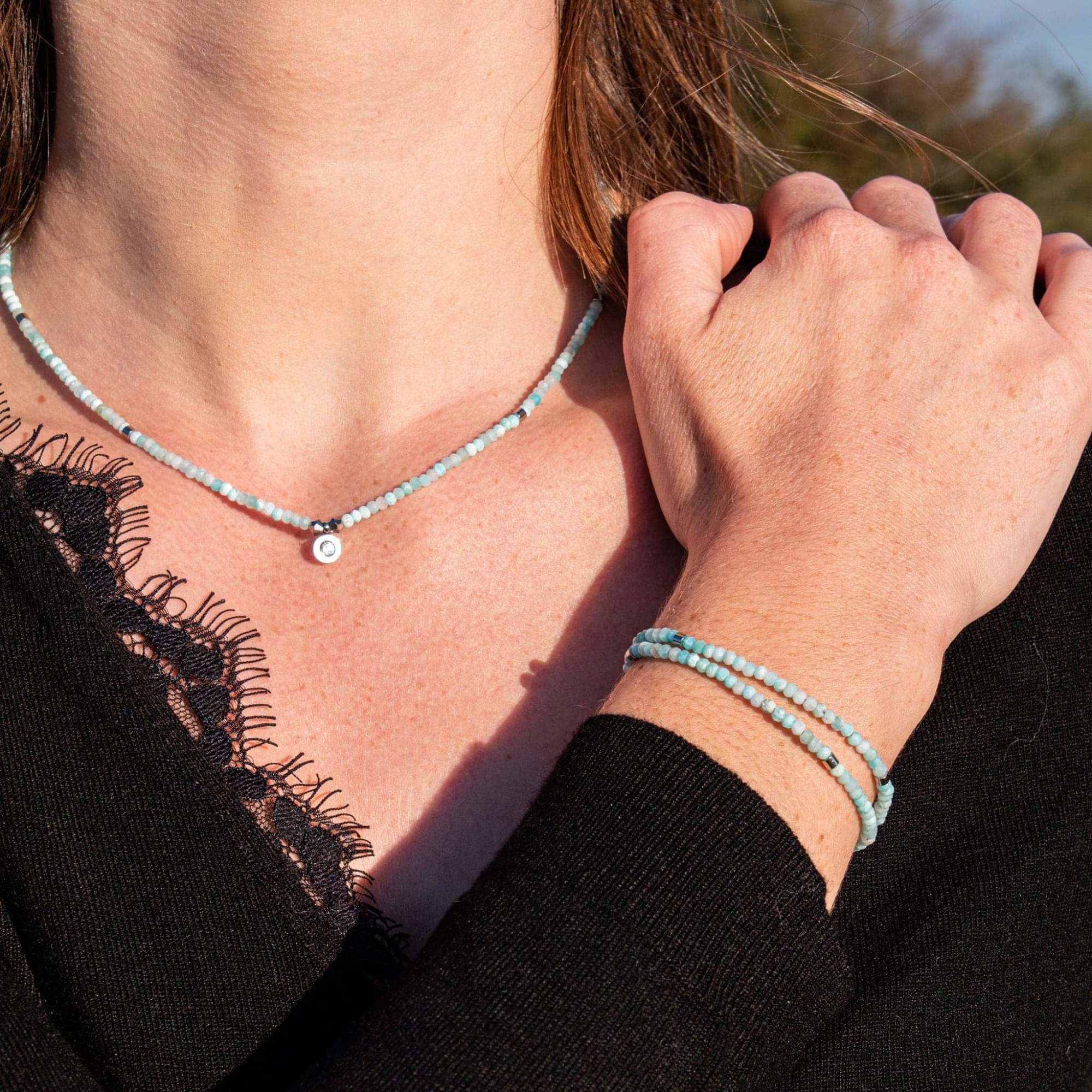 Bracelet Lumia en pierres Amazonite