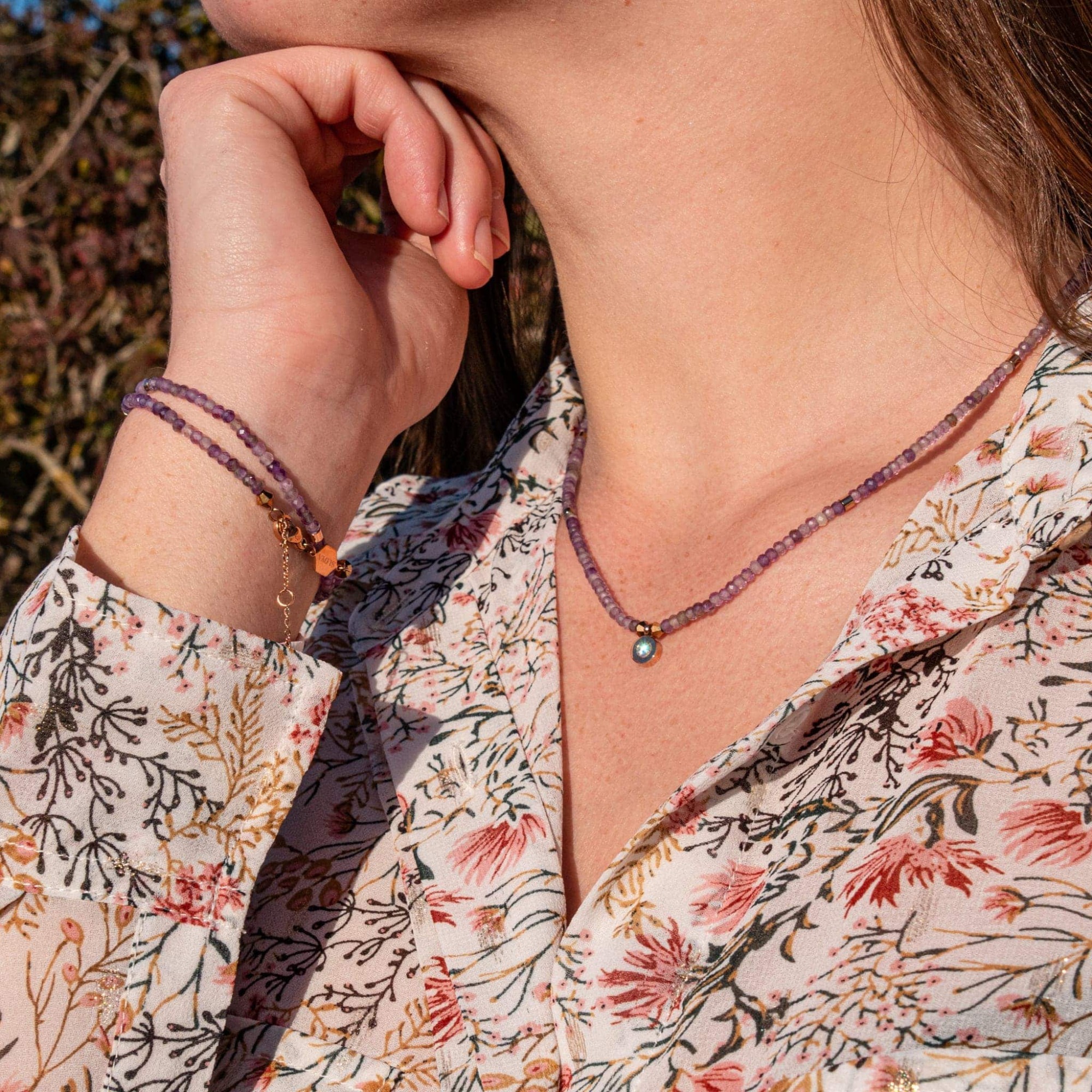 Bracelet Lumia en pierres Améthyste