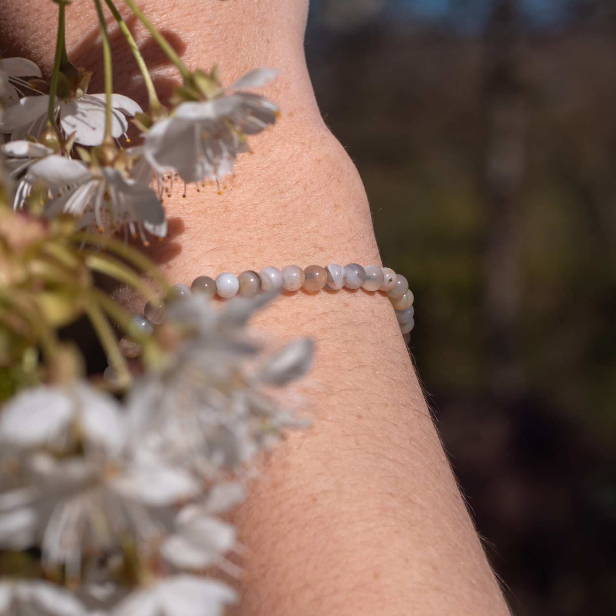 Bracelet Serena en pierres Agate Botswana
