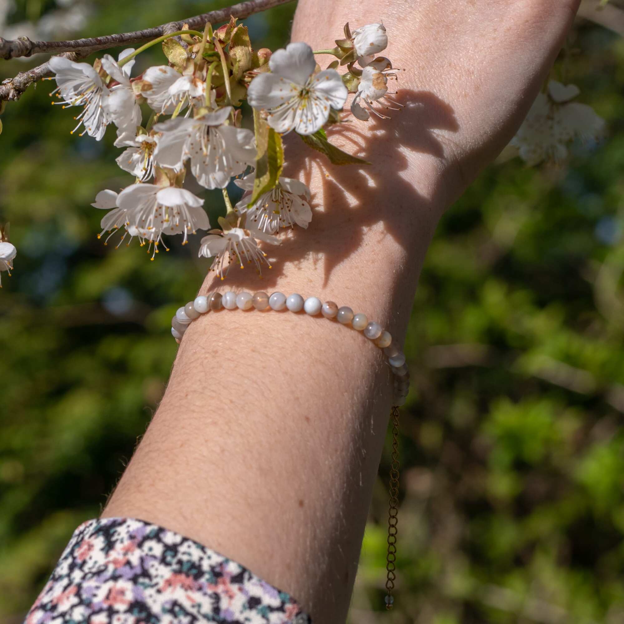 Bracelet Serena en pierres Agate Botswana